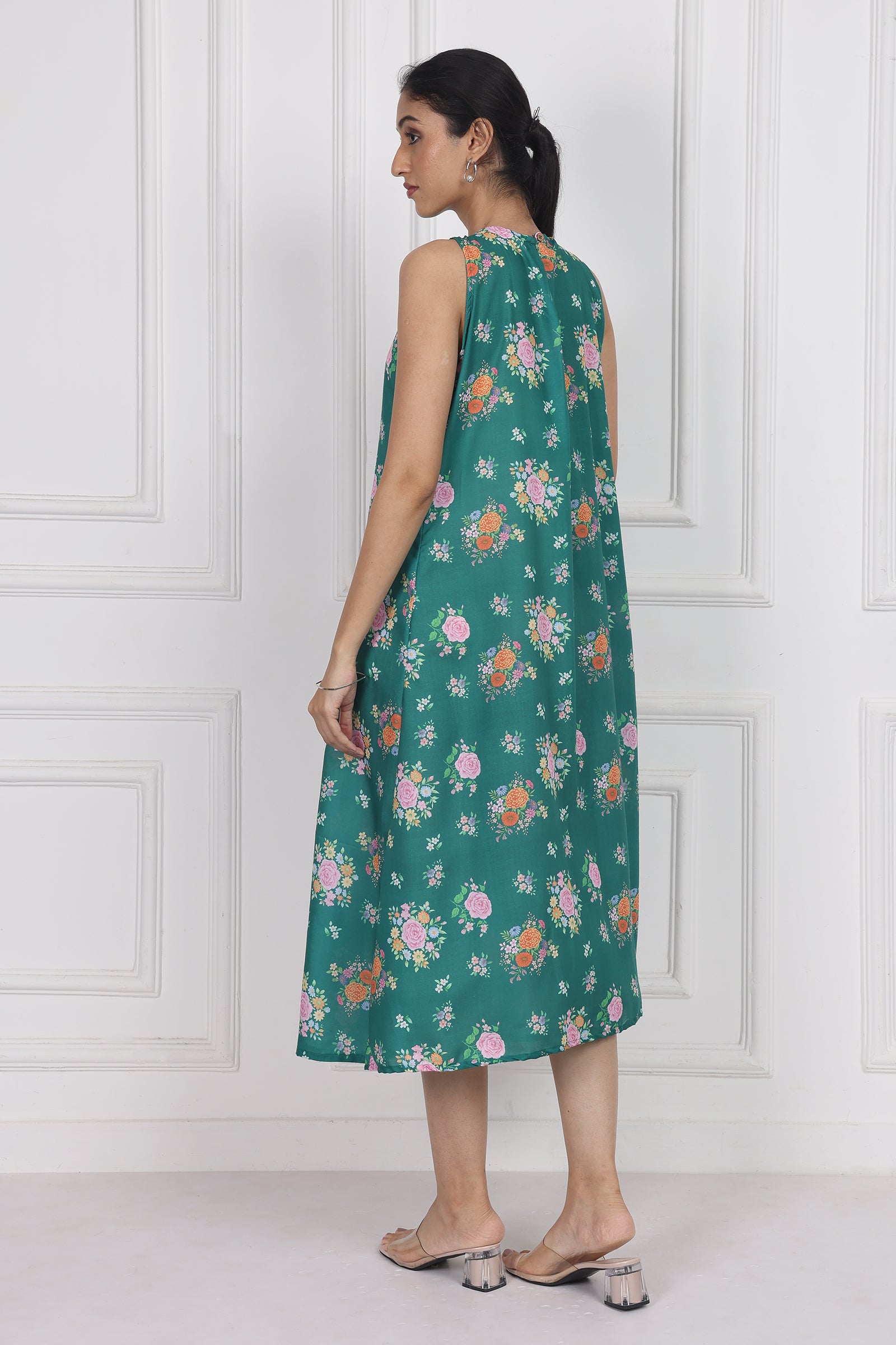 Wander Edit - Marigold Flame Ankle Length Dress