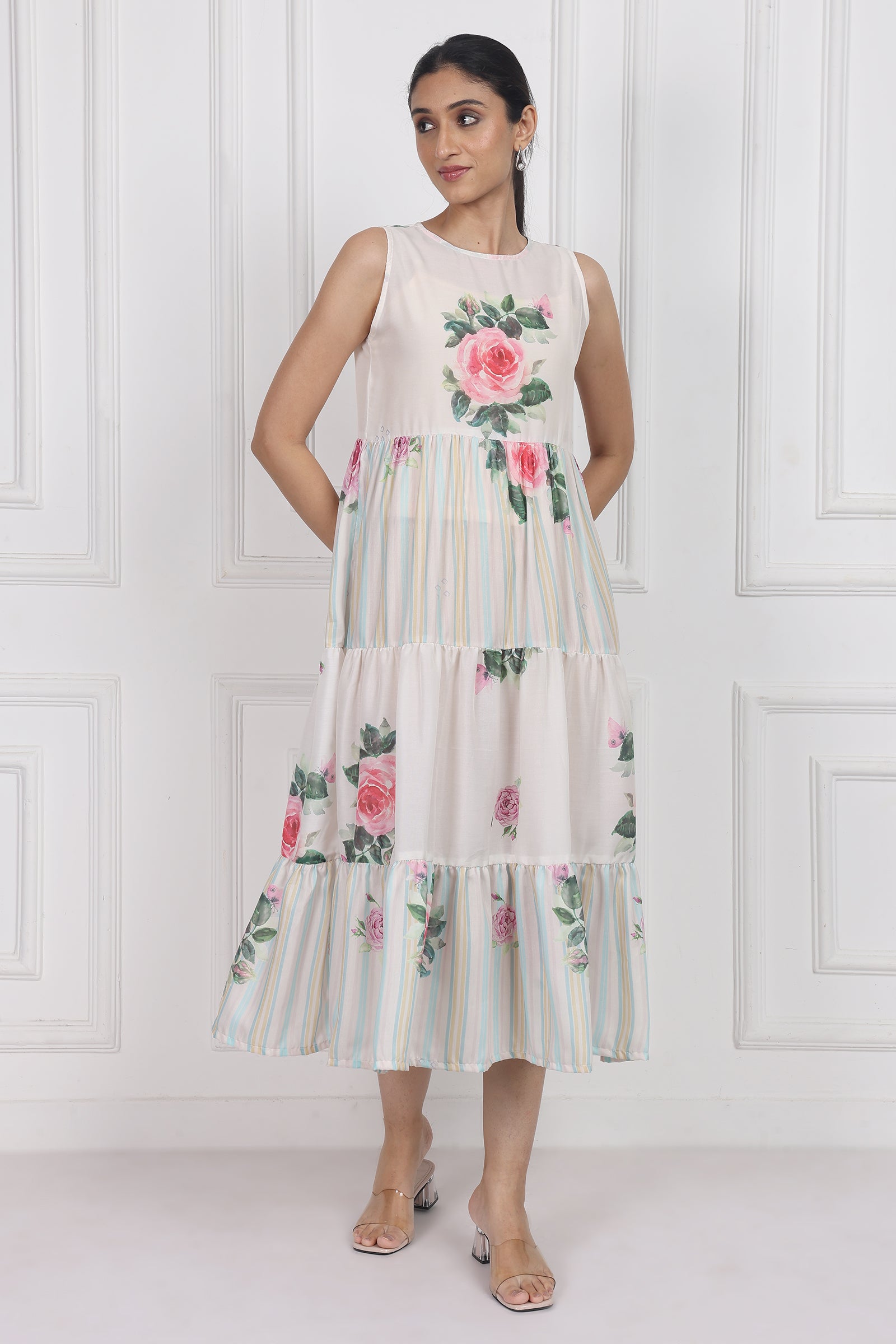 Wander Edit - Camellia Kiss Tier Dress