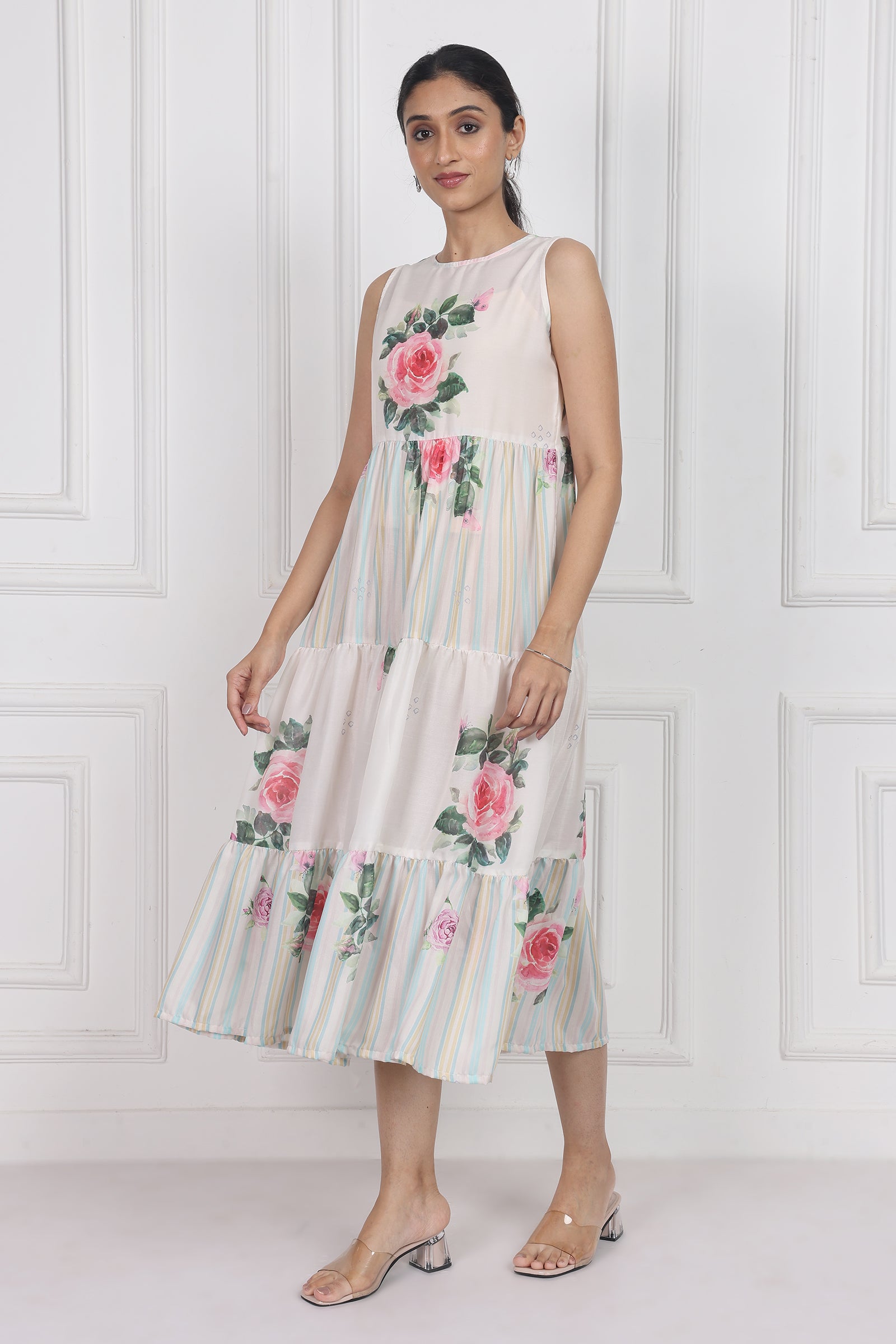 Wander Edit - Camellia Kiss Tier Dress