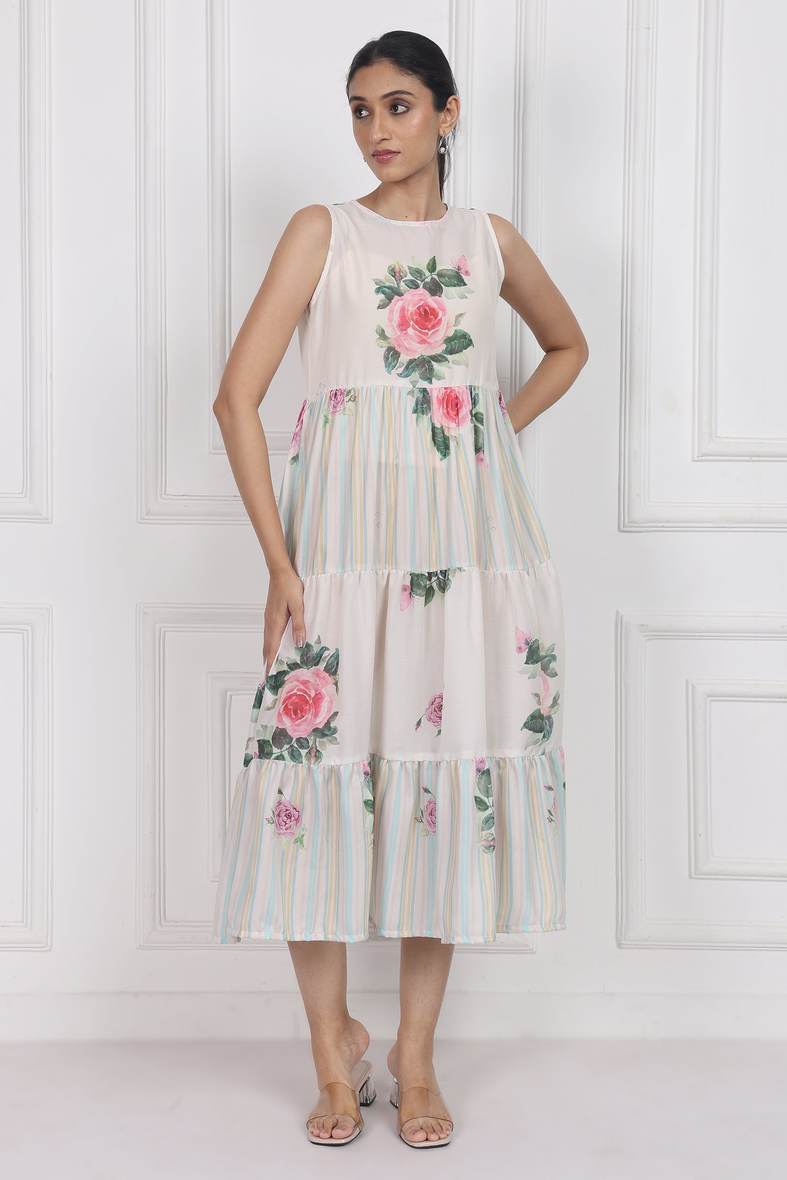 Wander Edit - Camellia Kiss Tier Dress