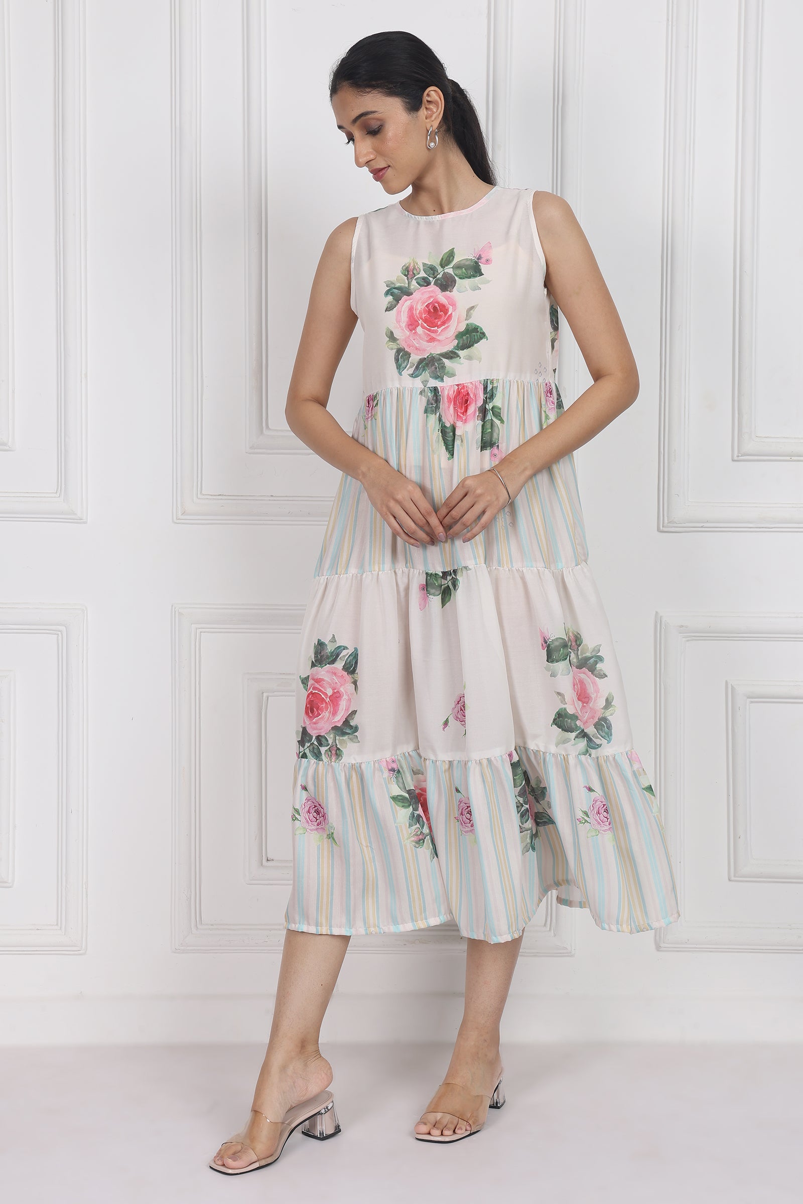 Wander Edit - Camellia Kiss Tier Dress