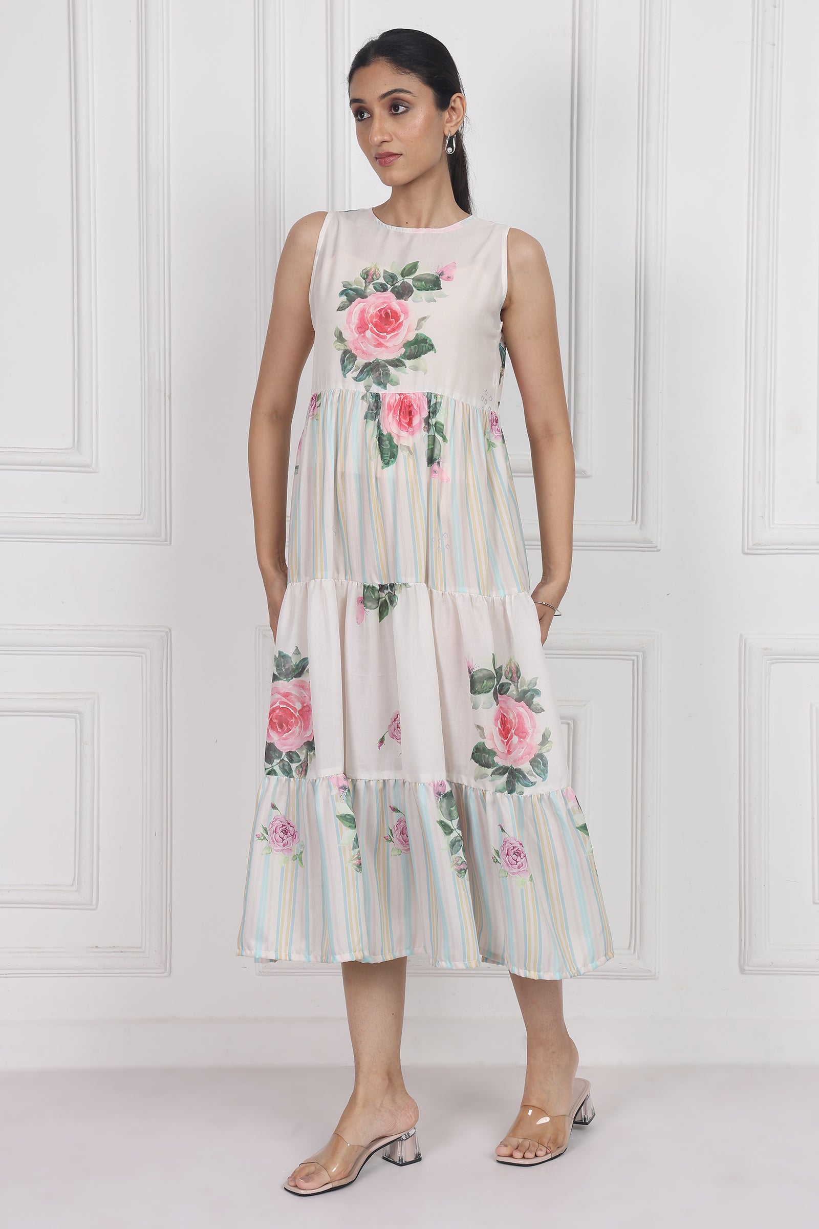 Wander Edit - Camellia Kiss Tier Dress