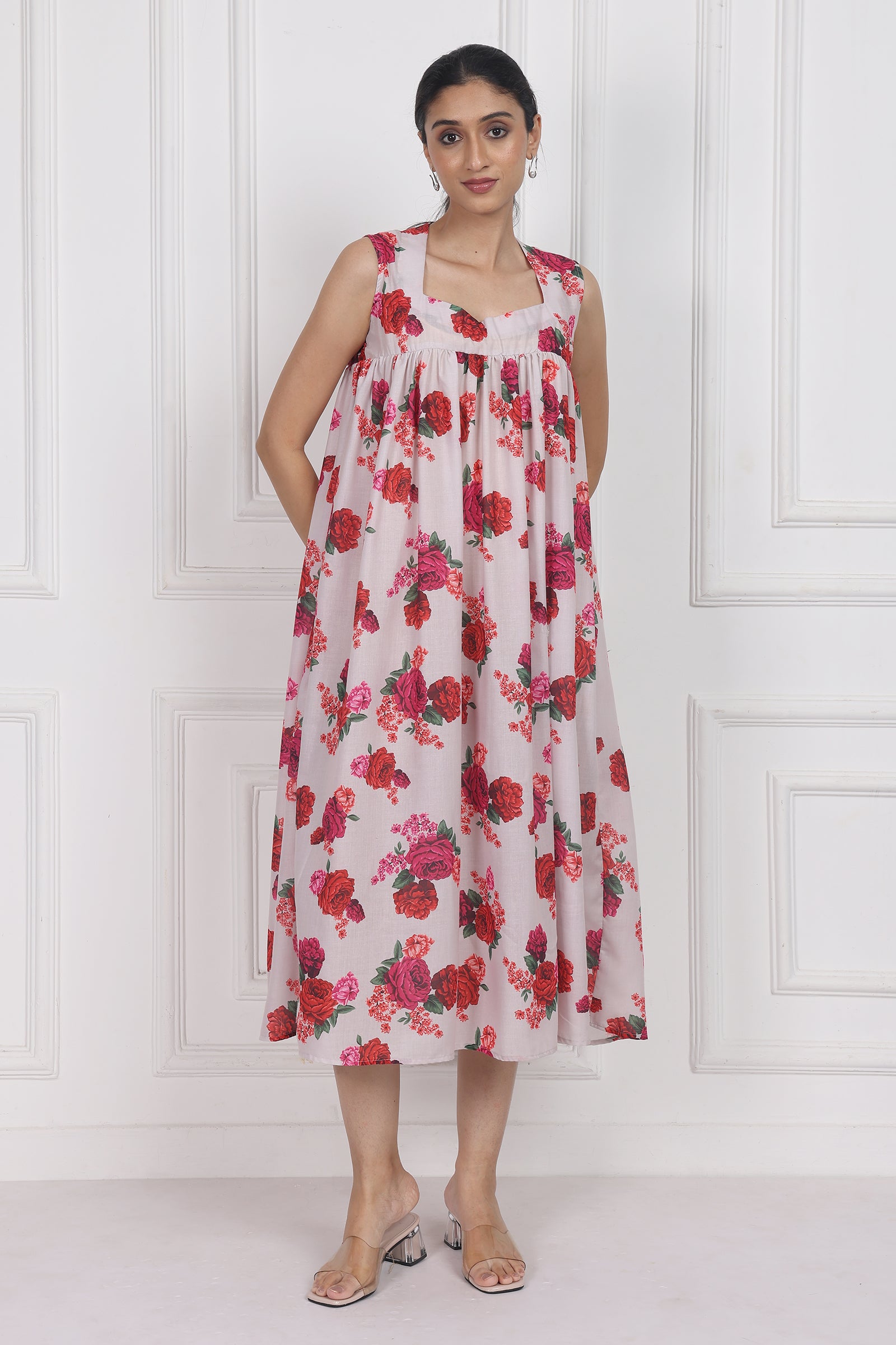 Wander Edit - Crimson Rose Song Longline Dress