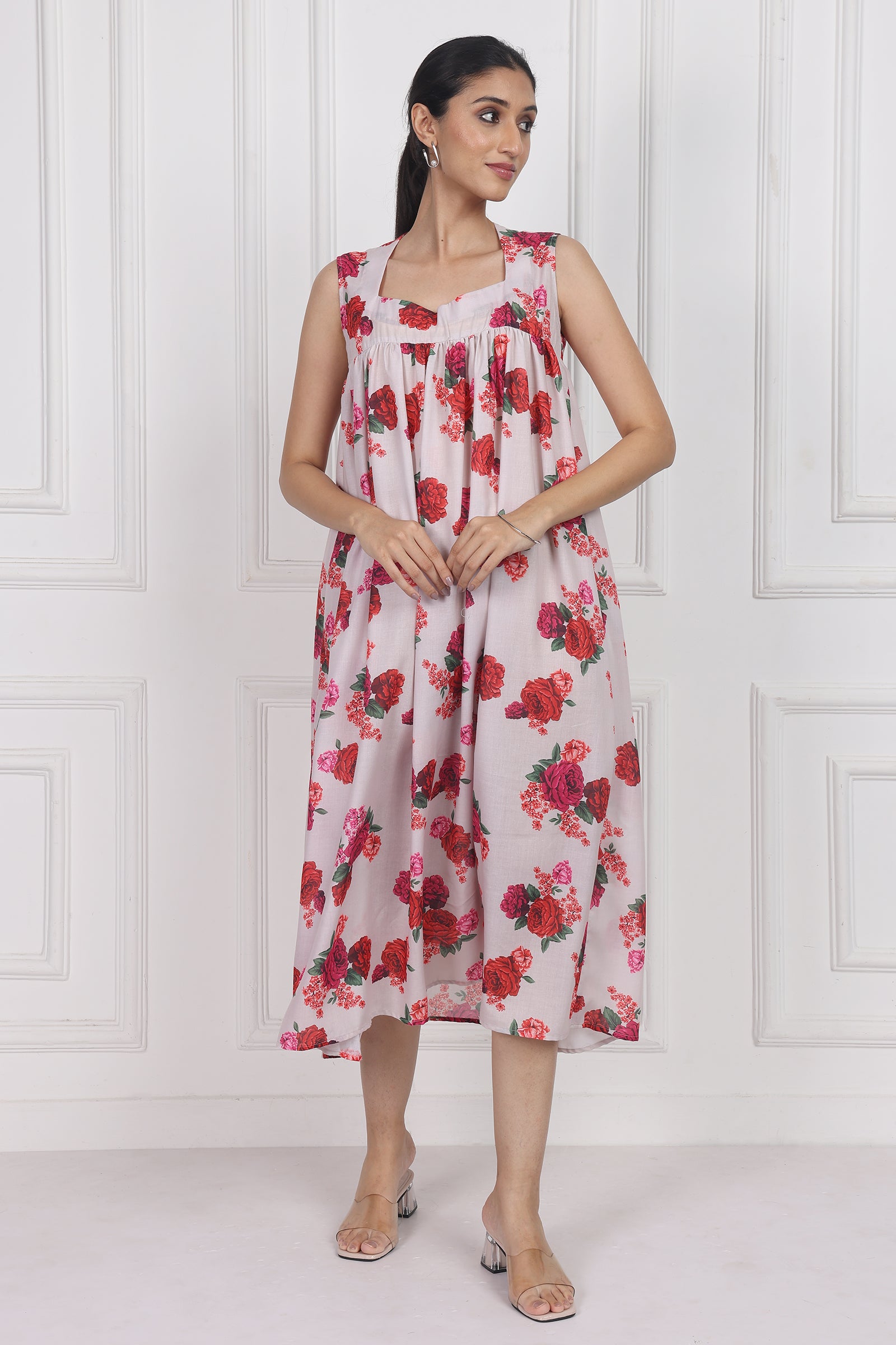 Wander Edit - Crimson Rose Song Longline Dress