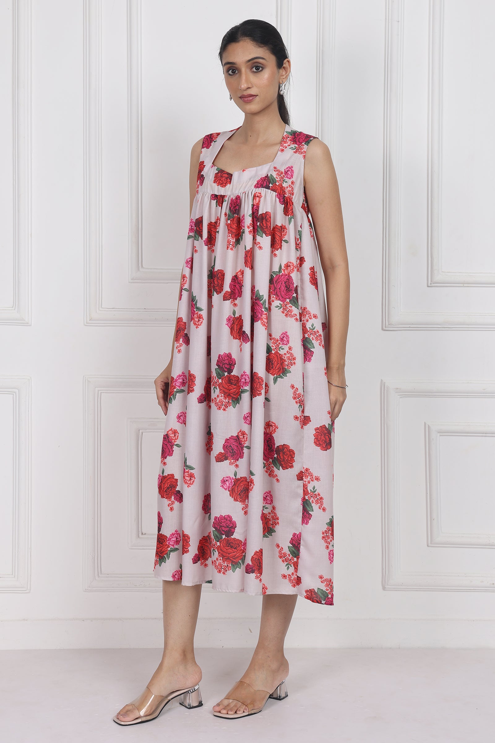 Wander Edit - Crimson Rose Song Longline Dress