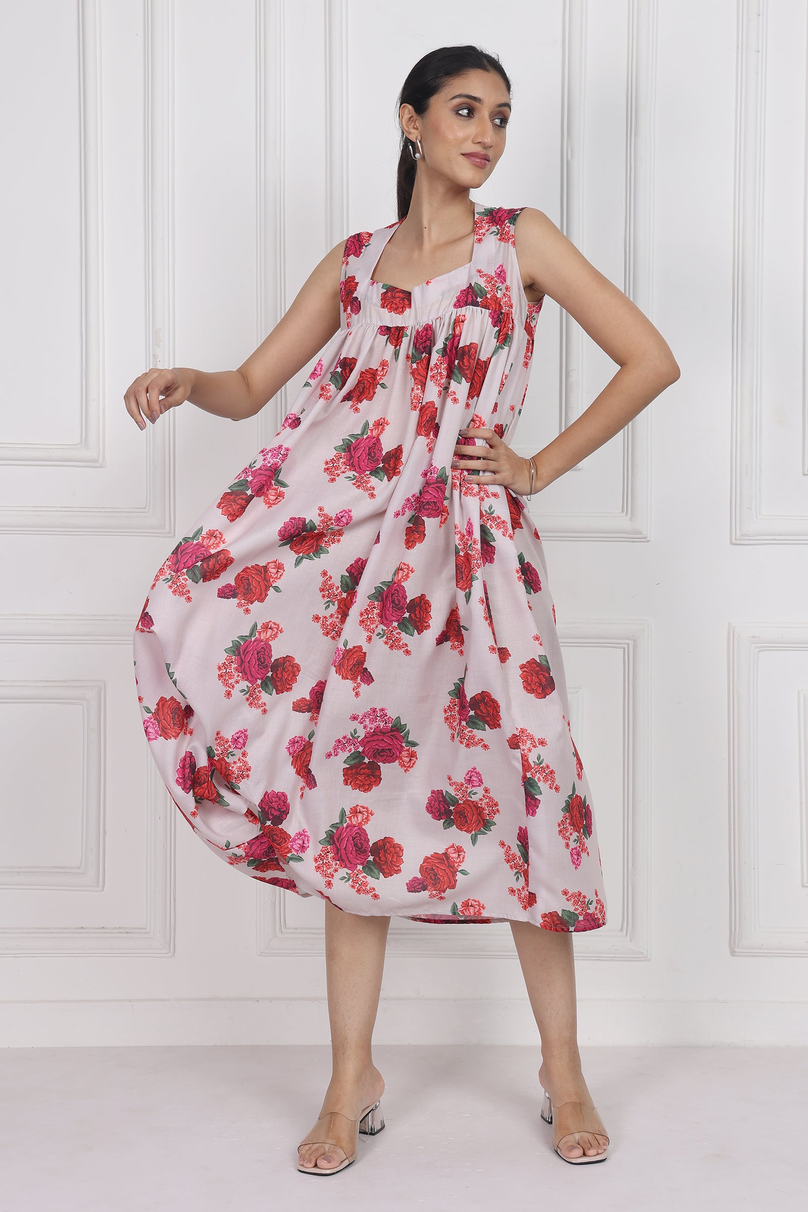 Wander Edit - Crimson Rose Song Longline Dress