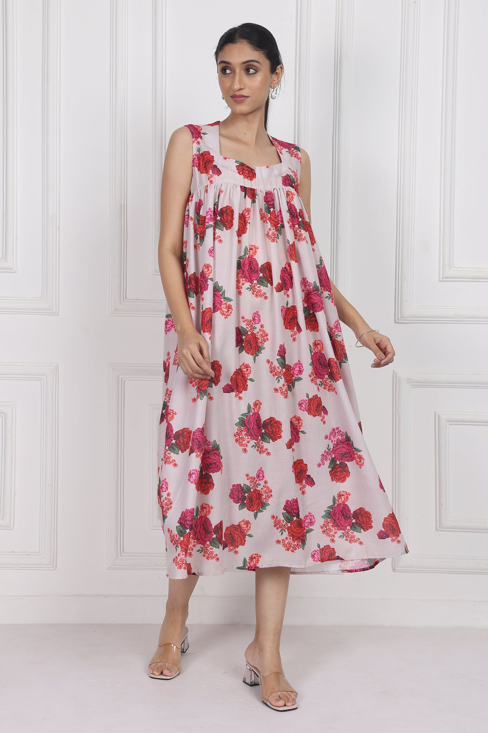 Wander Edit - Crimson Rose Song Longline Dress