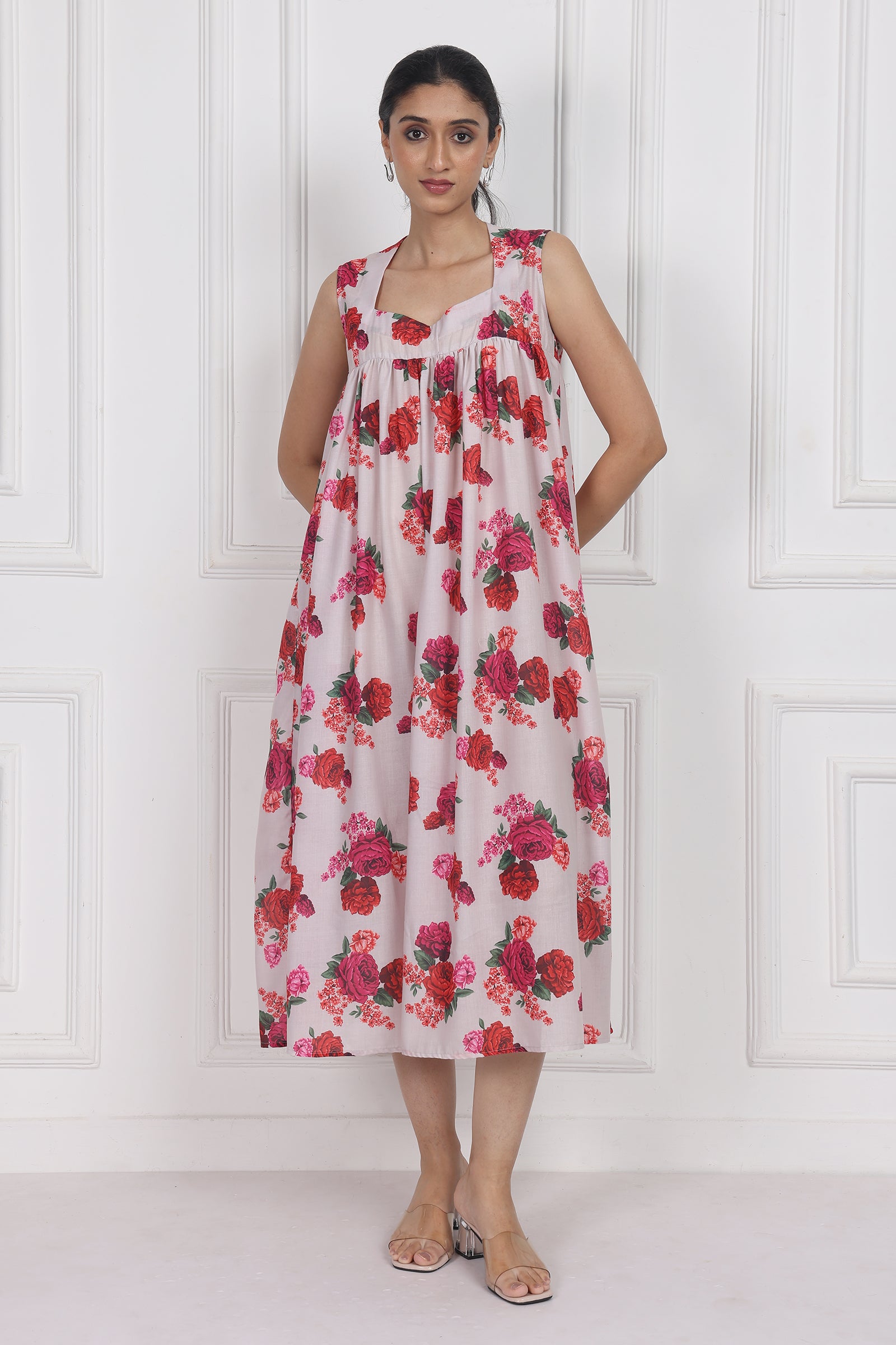 Wander Edit - Crimson Rose Song Longline Dress