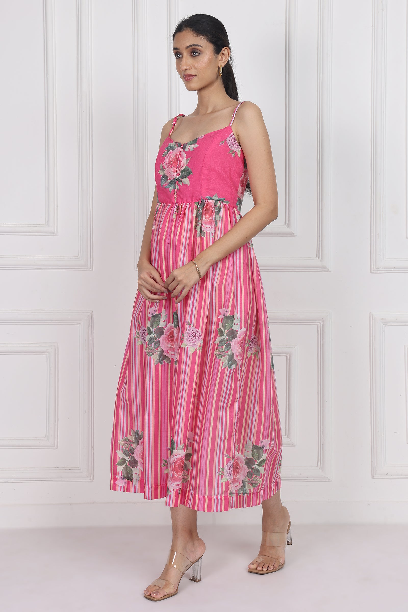 Wander Edit - Fit And Flare Windflower Song Happy Strappy Dress