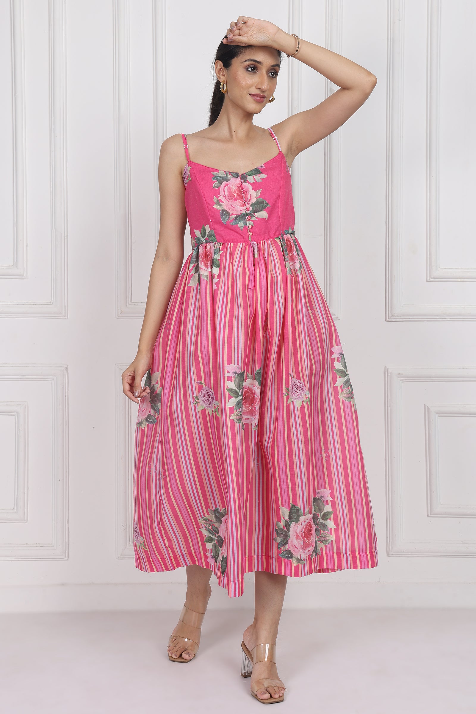 Wander Edit - Fit And Flare Windflower Song Happy Strappy Dress