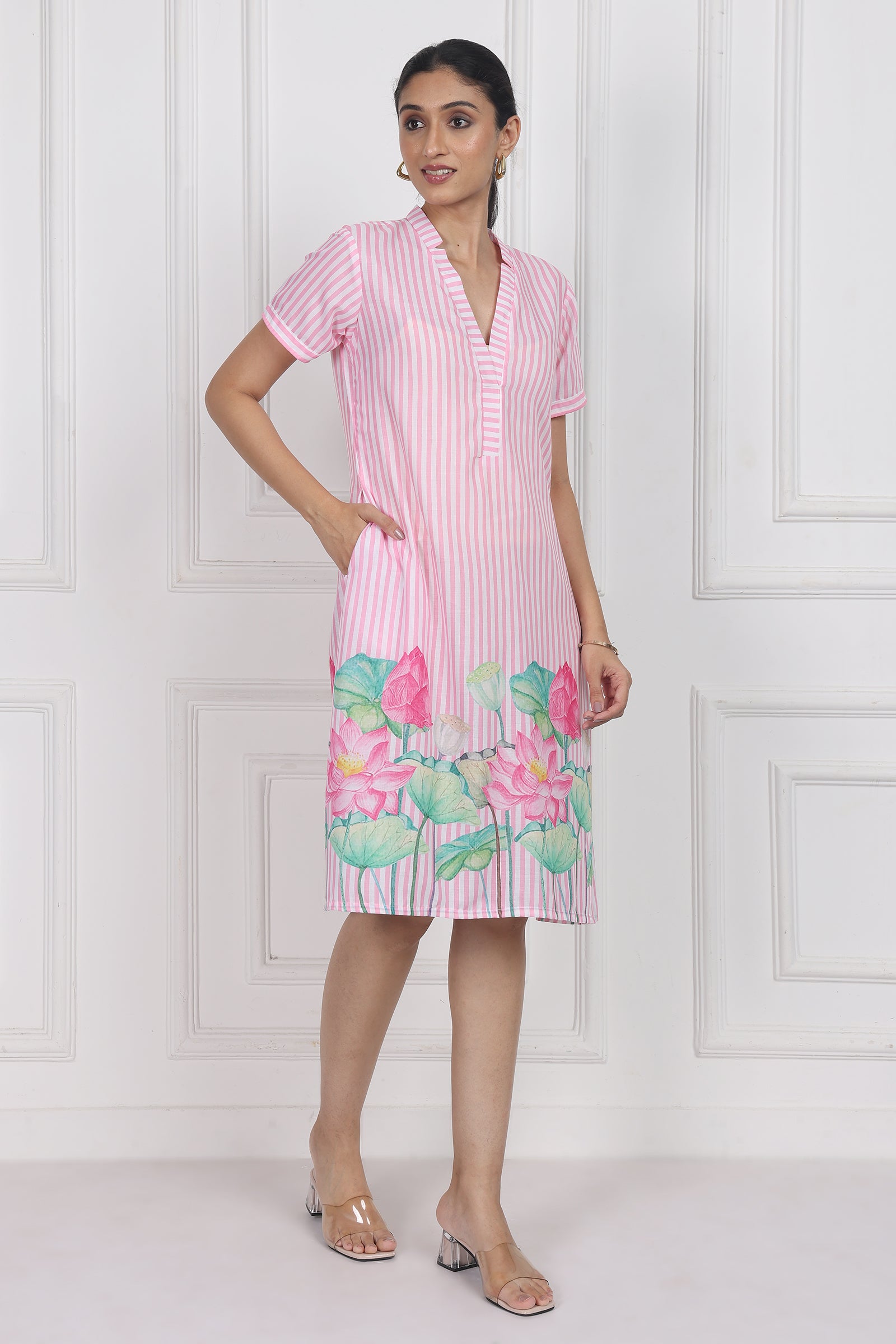 Wander Edit - Lotus Whisper A Line Short Dress