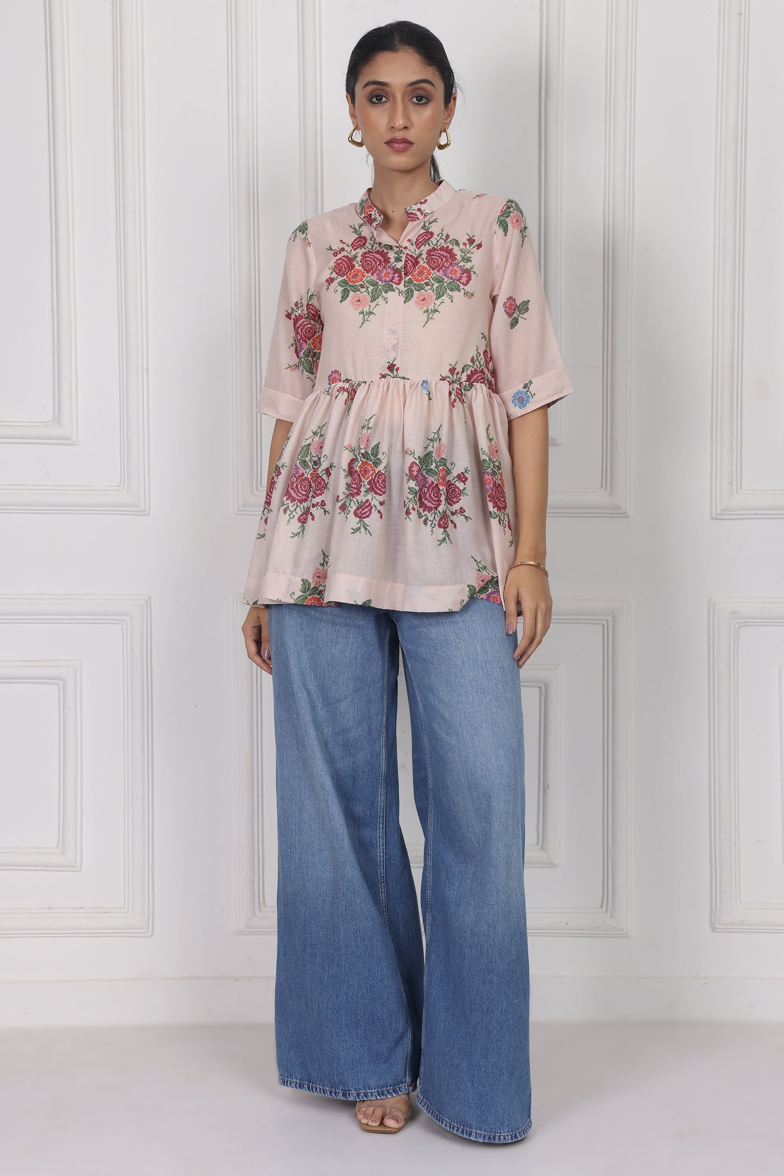 Wander Edit - Windflower Song Peplum Top