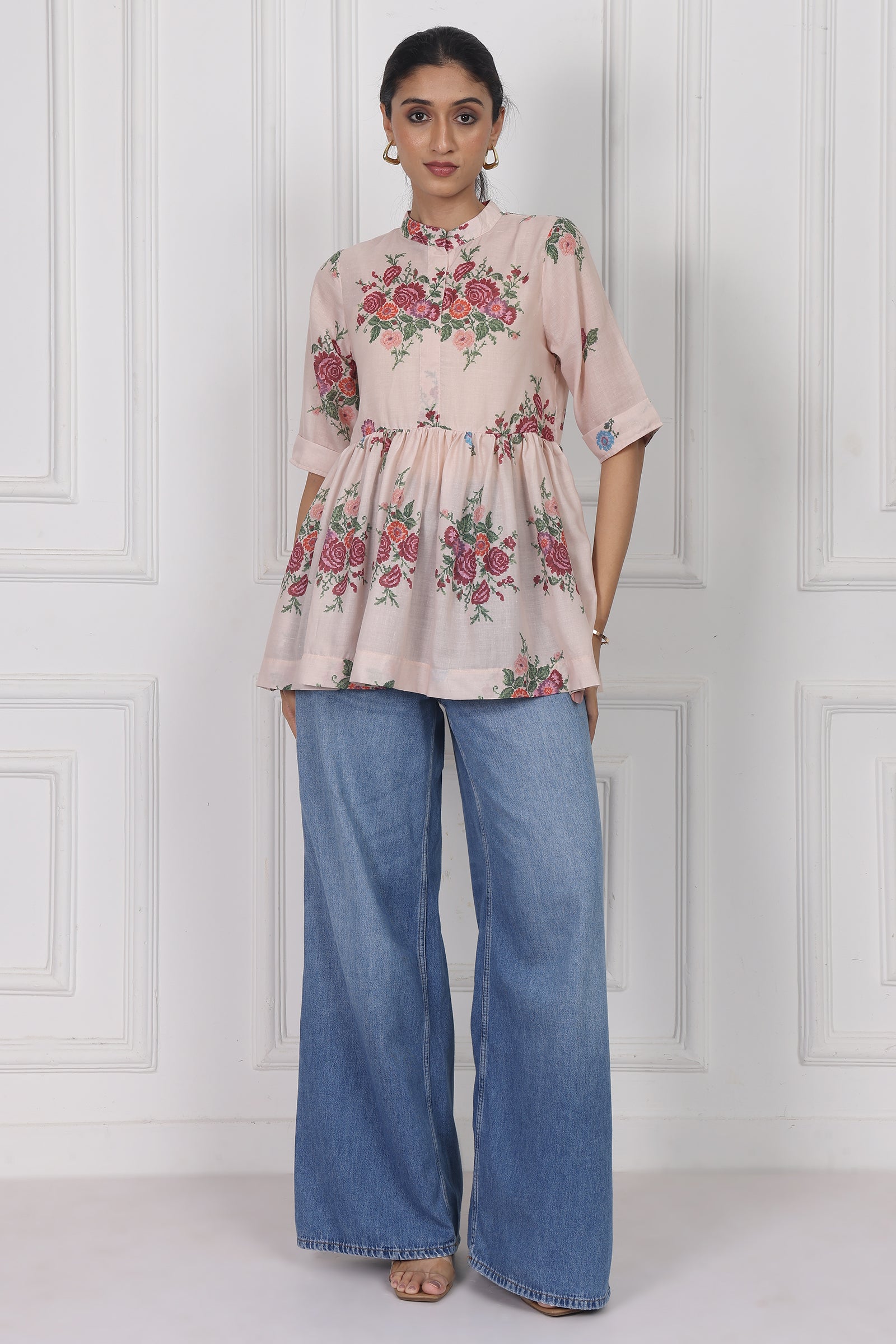 Wander Edit - Windflower Song Peplum Top