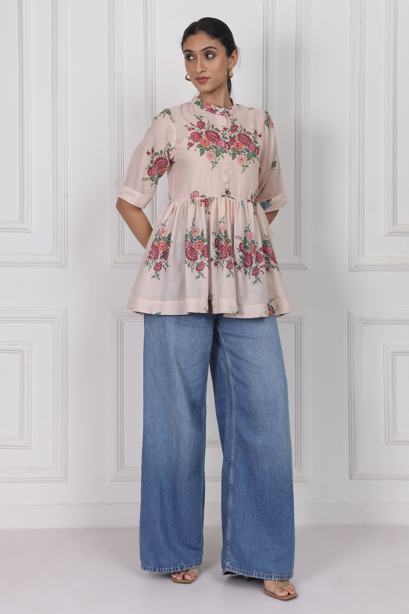 Wander Edit - Windflower Song Peplum Top