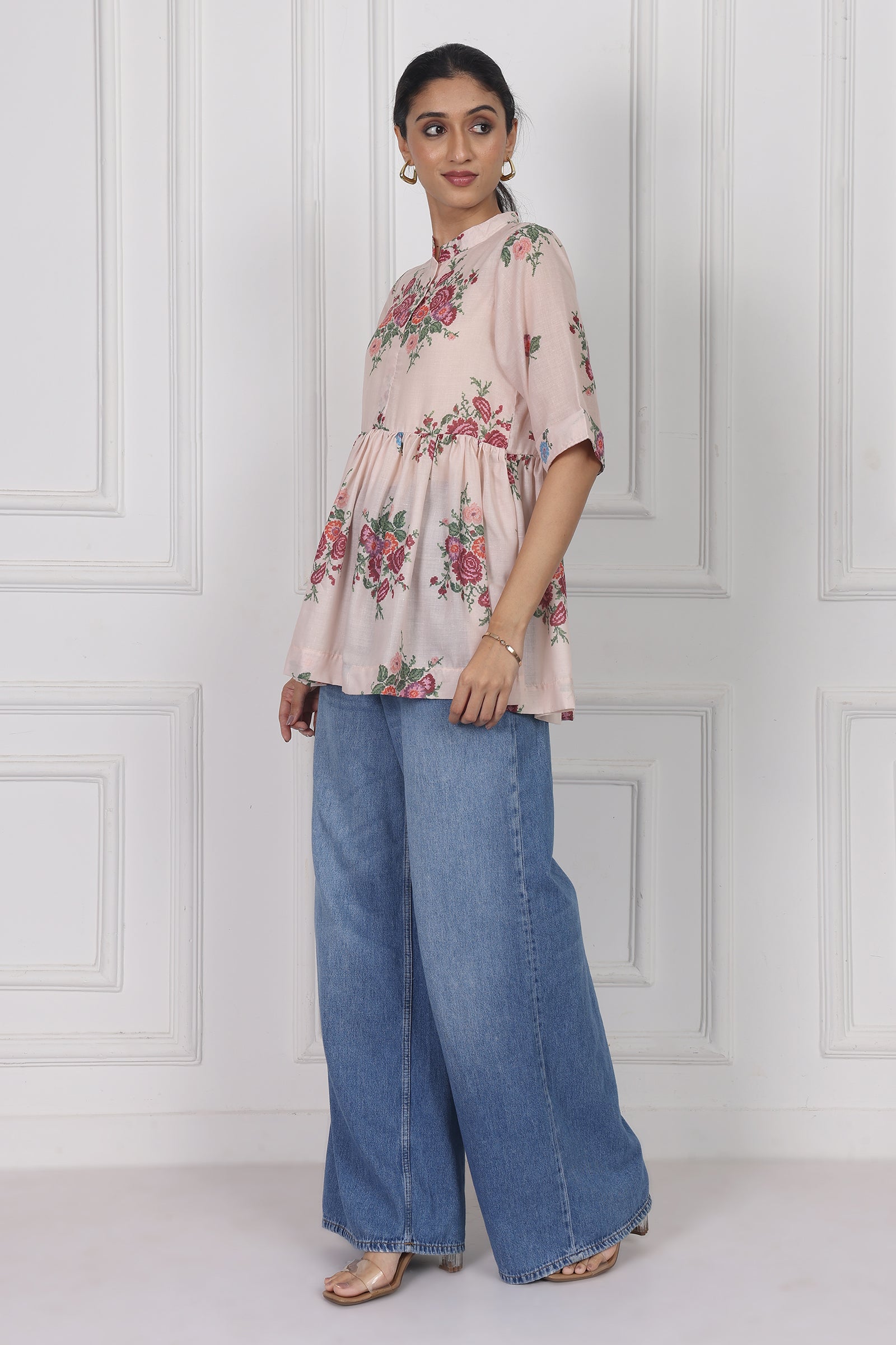 Wander Edit - Windflower Song Peplum Top