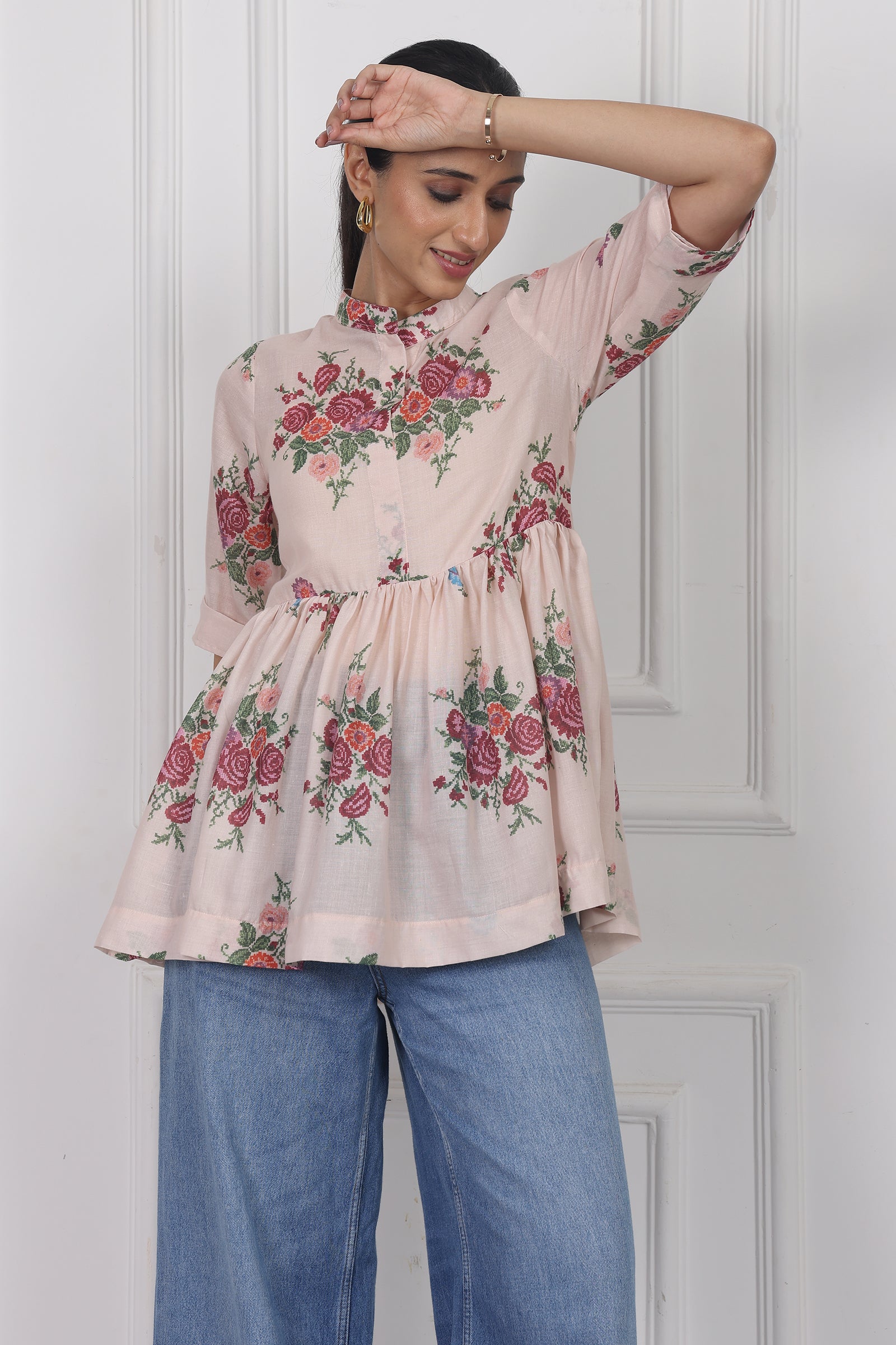 Wander Edit - Windflower Song Peplum Top