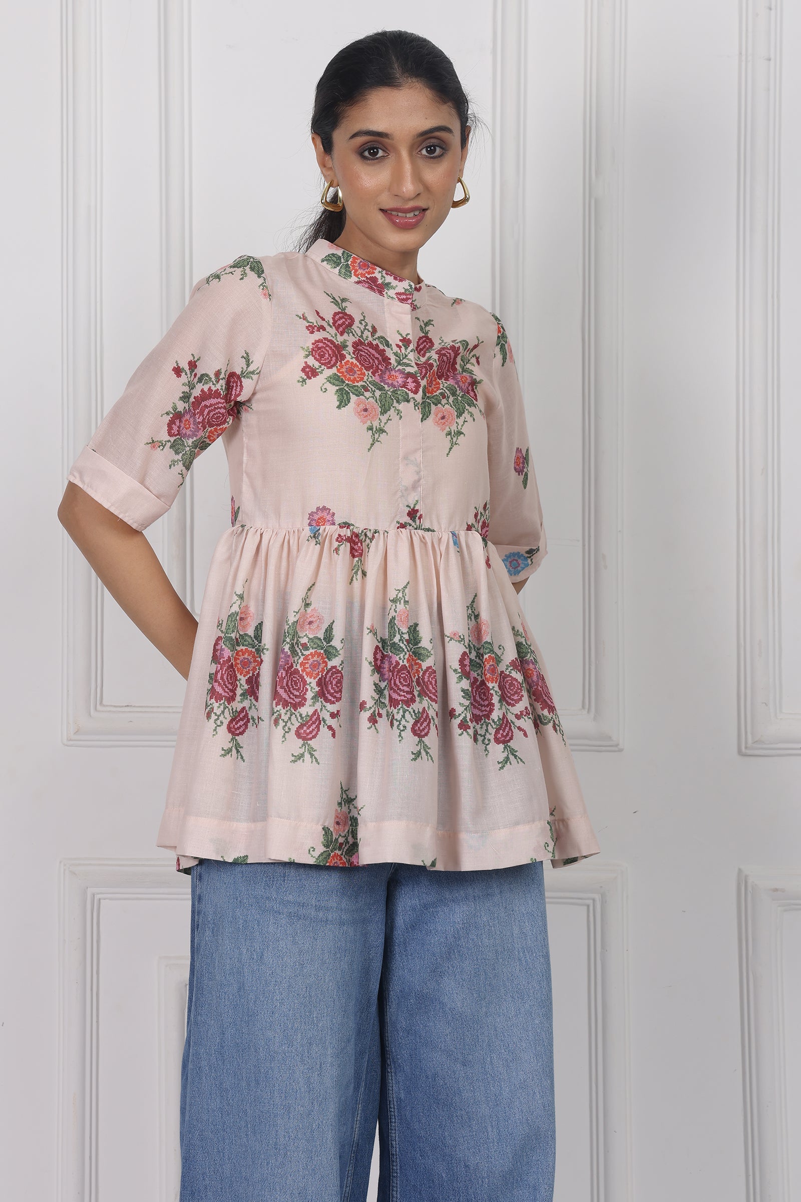 Wander Edit - Windflower Song Peplum Top