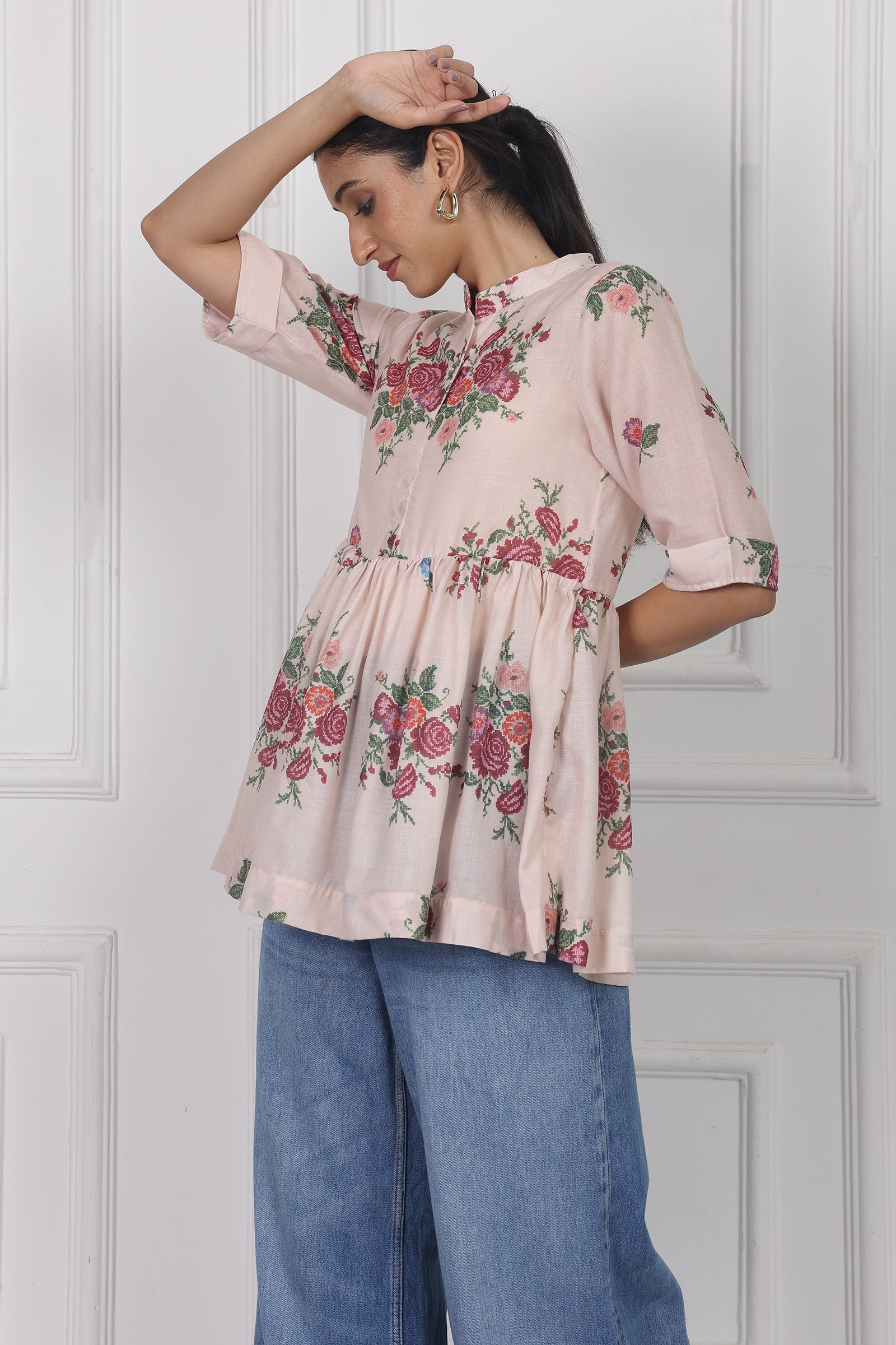 Wander Edit - Windflower Song Peplum Top
