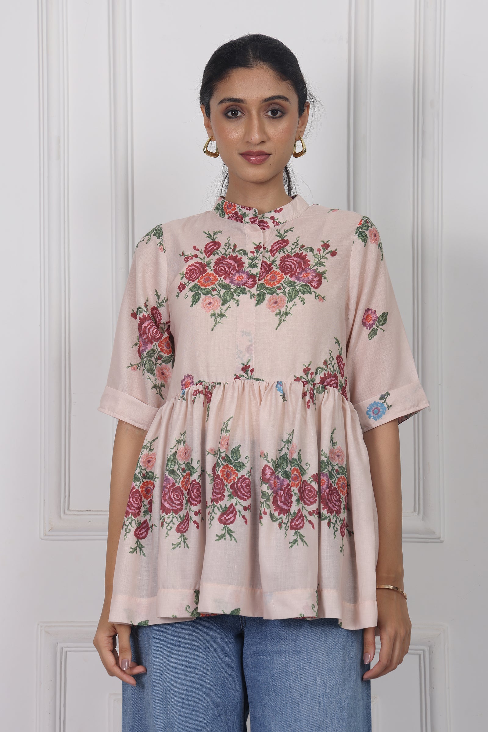 Wander Edit - Windflower Song Peplum Top