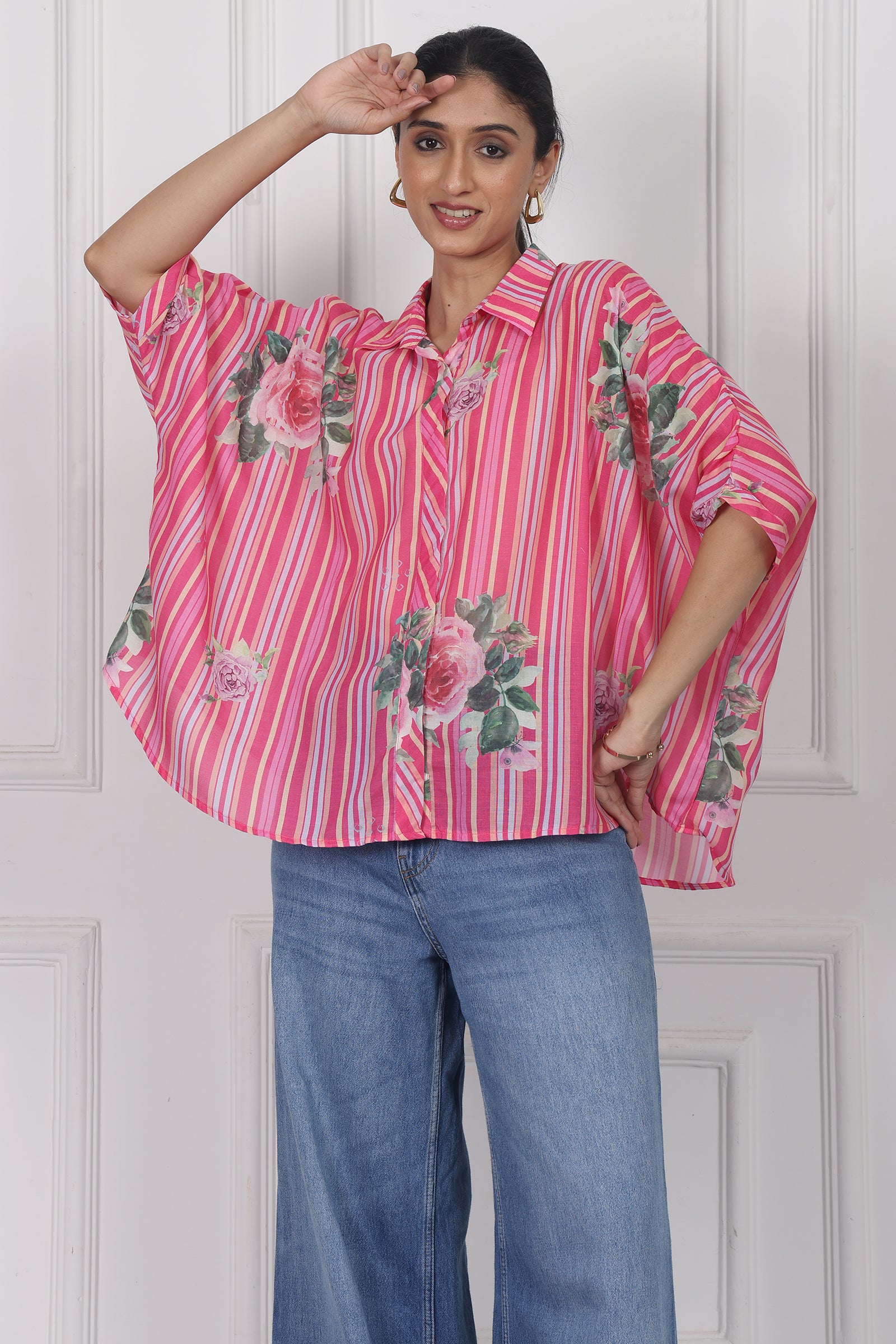 Wander Edit - Wild Rose Charm Boxy Shirt