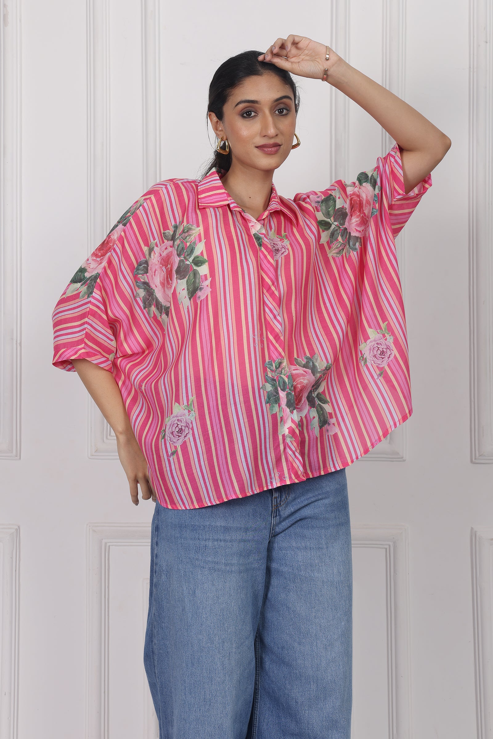 Wander Edit - Wild Rose Charm Boxy Shirt