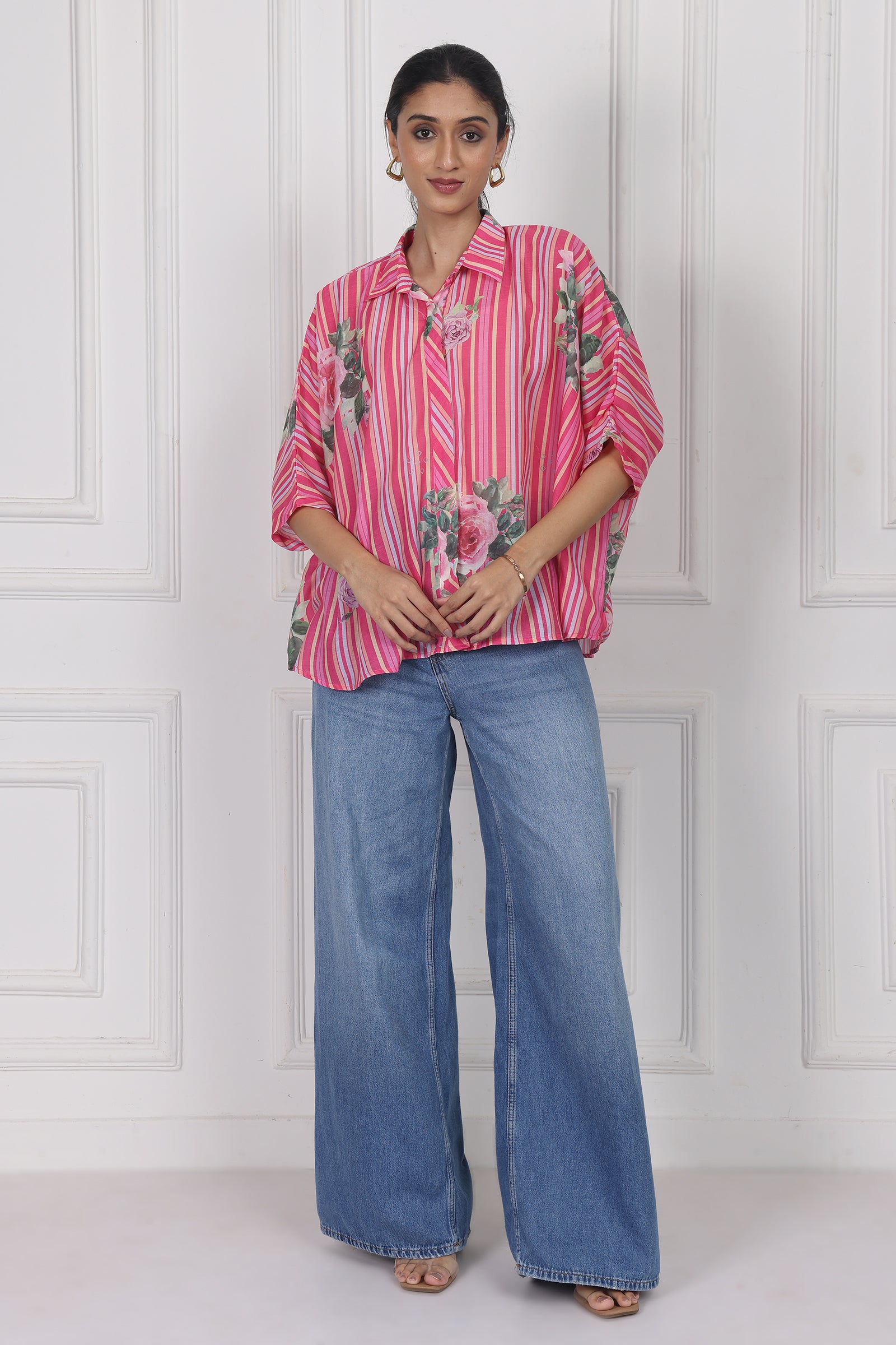 Wander Edit - Wild Rose Charm Boxy Shirt