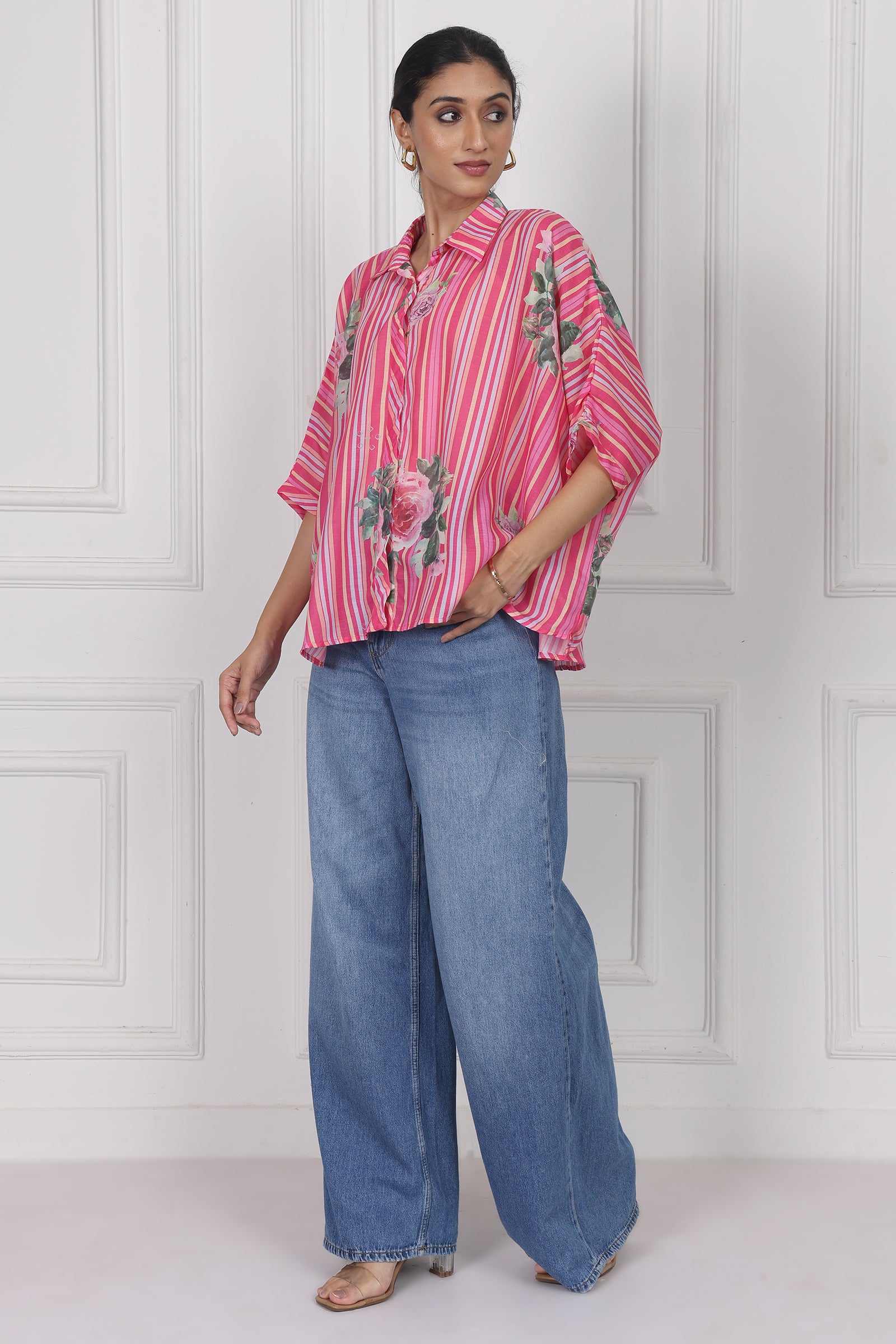 Wander Edit - Wild Rose Charm Boxy Shirt