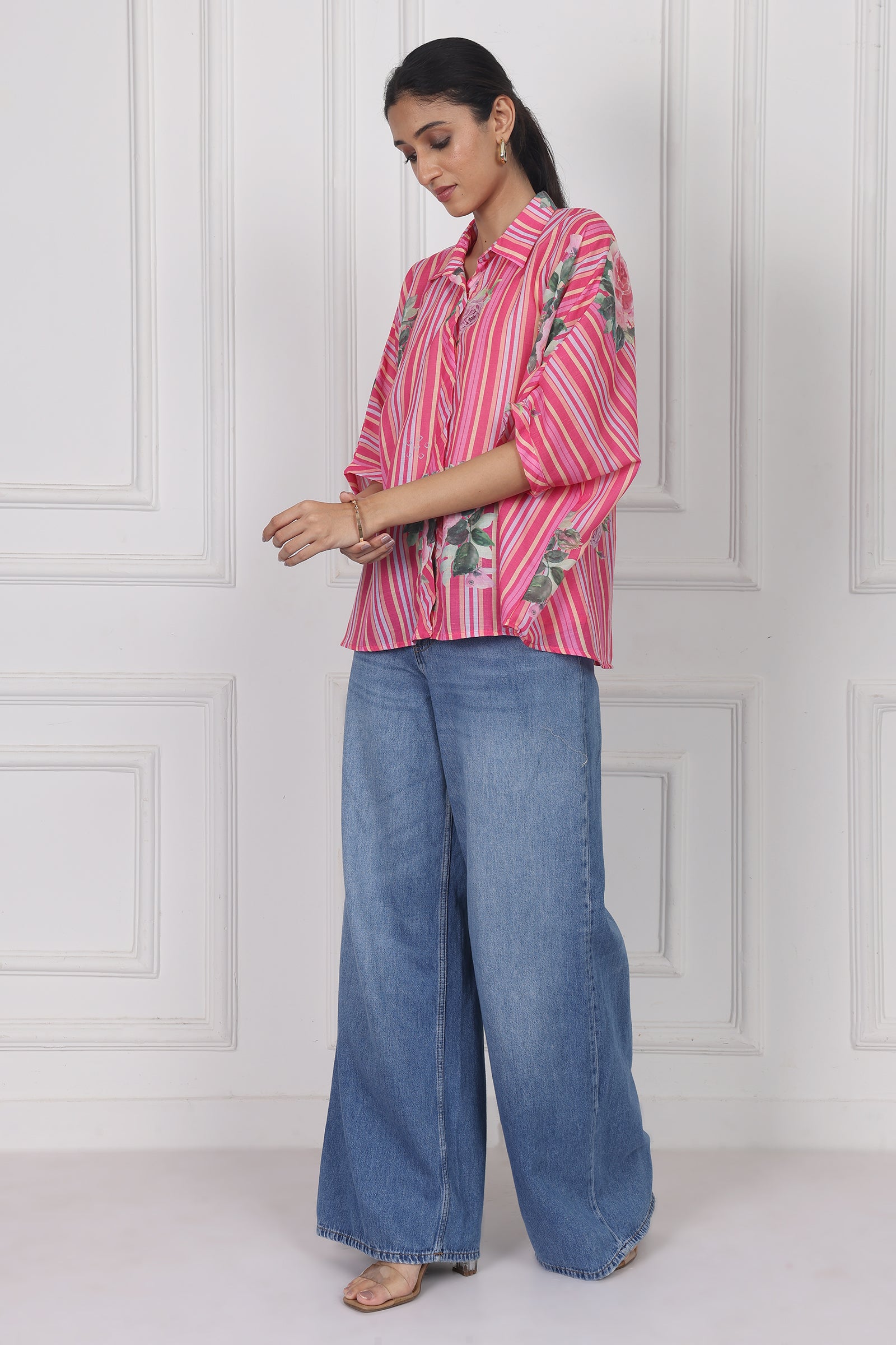 Wander Edit - Wild Rose Charm Boxy Shirt