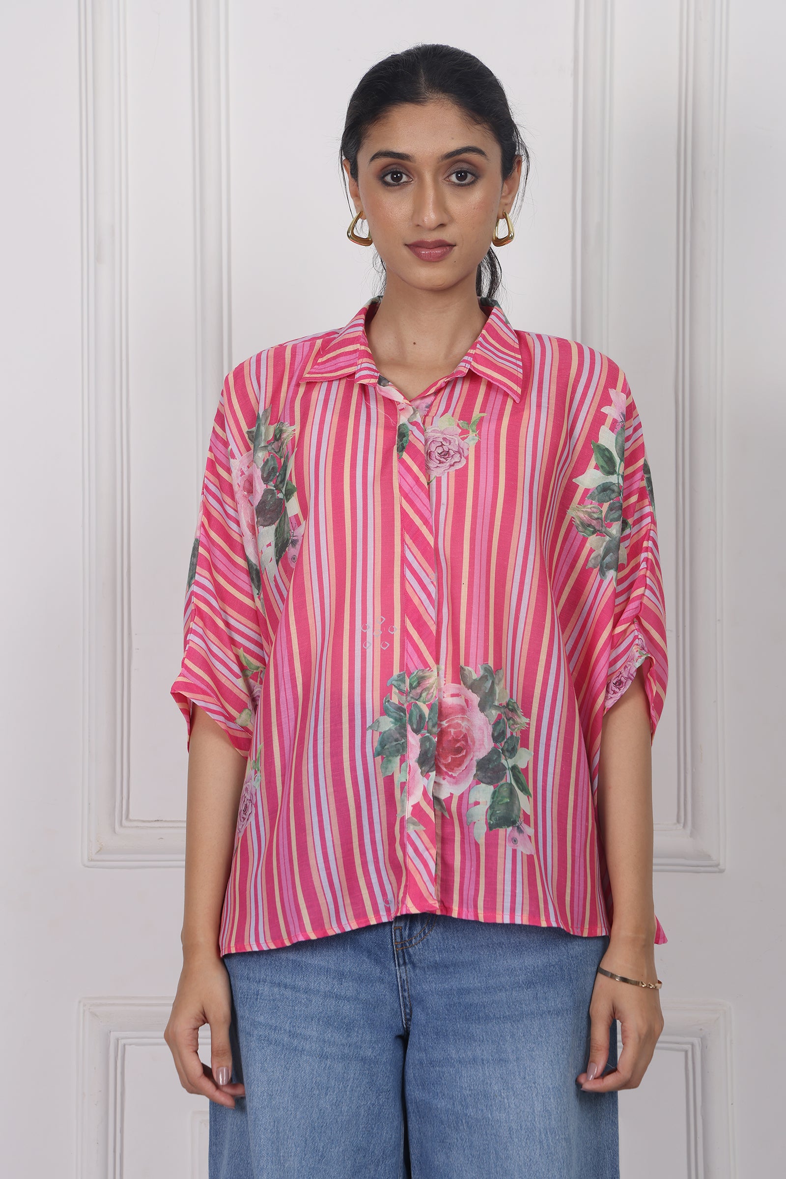 Wander Edit - Wild Rose Charm Boxy Shirt
