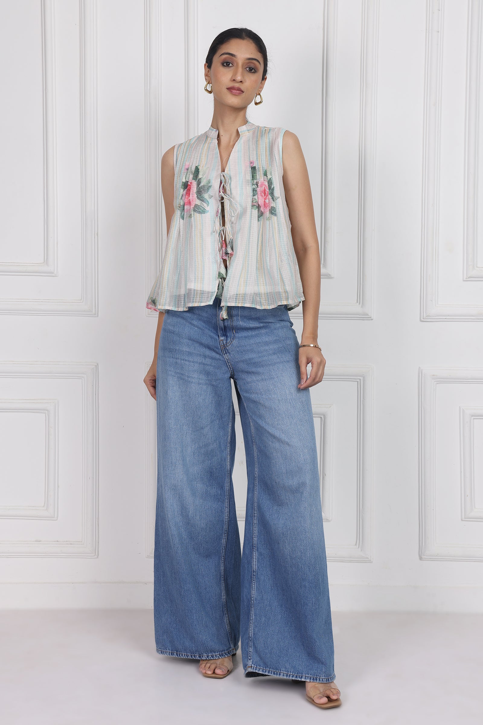 Wander Edit - Secrets In The Garden Tied Front Top