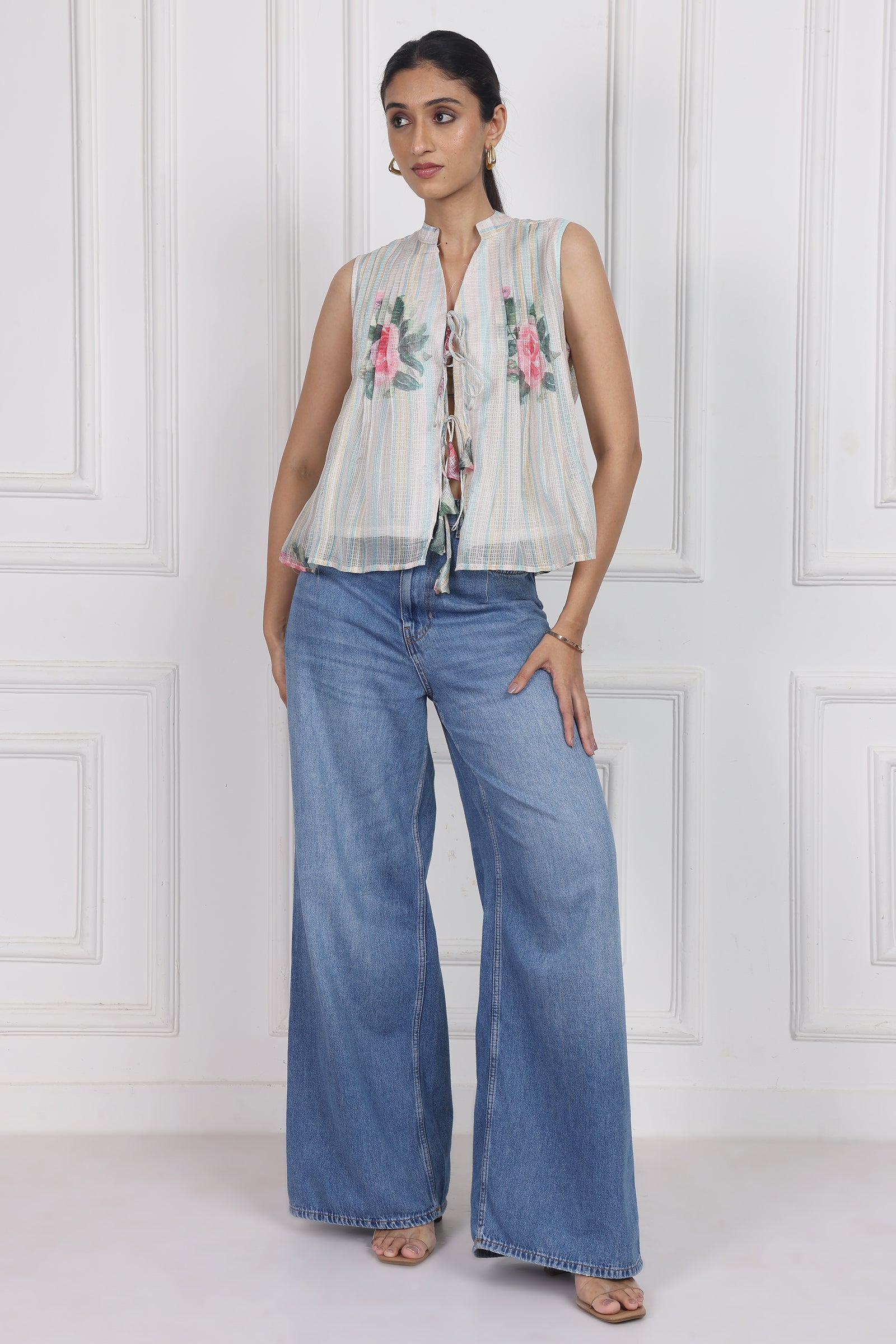 Wander Edit - Secrets In The Garden Tied Front Top