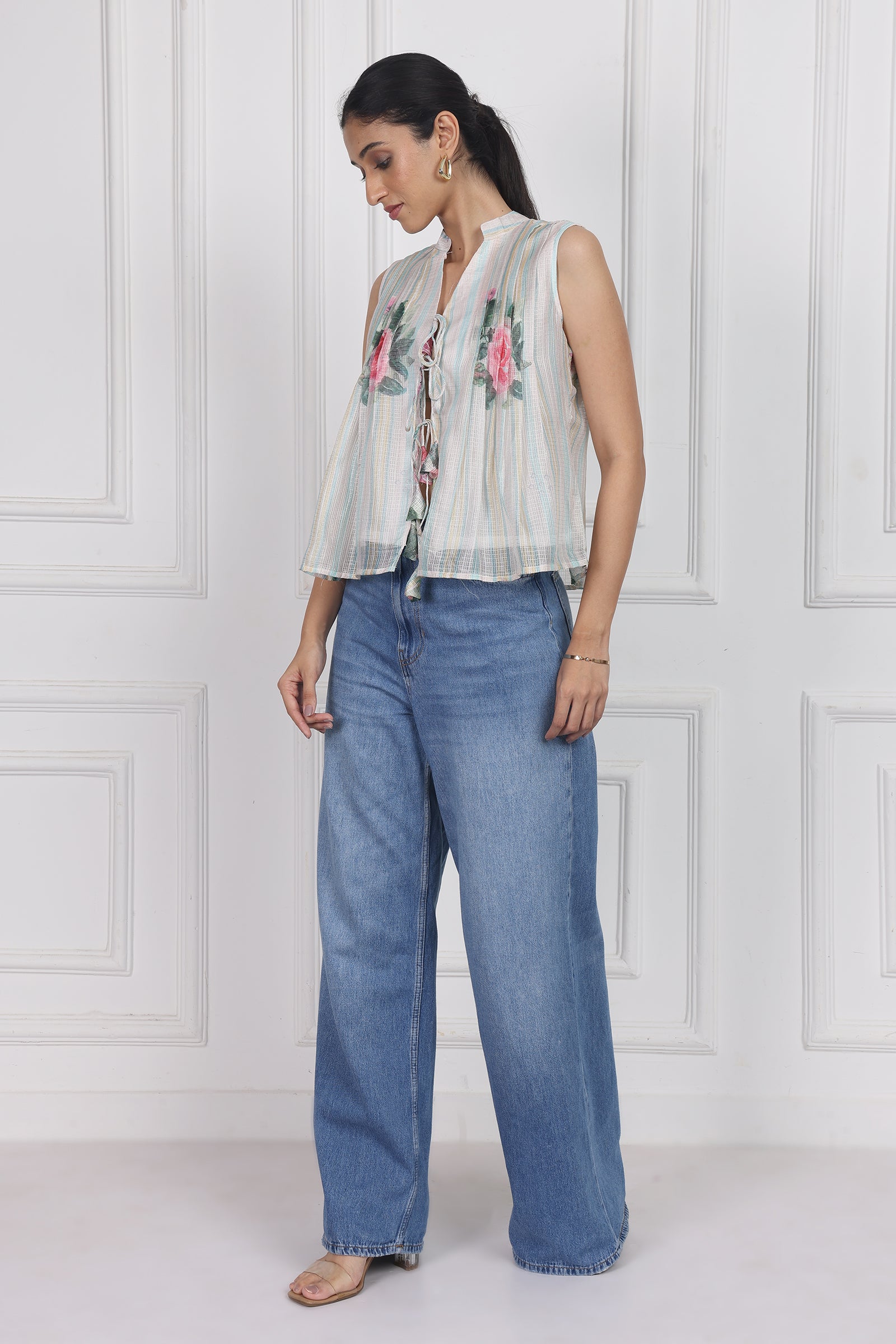 Wander Edit - Secrets In The Garden Tied Front Top