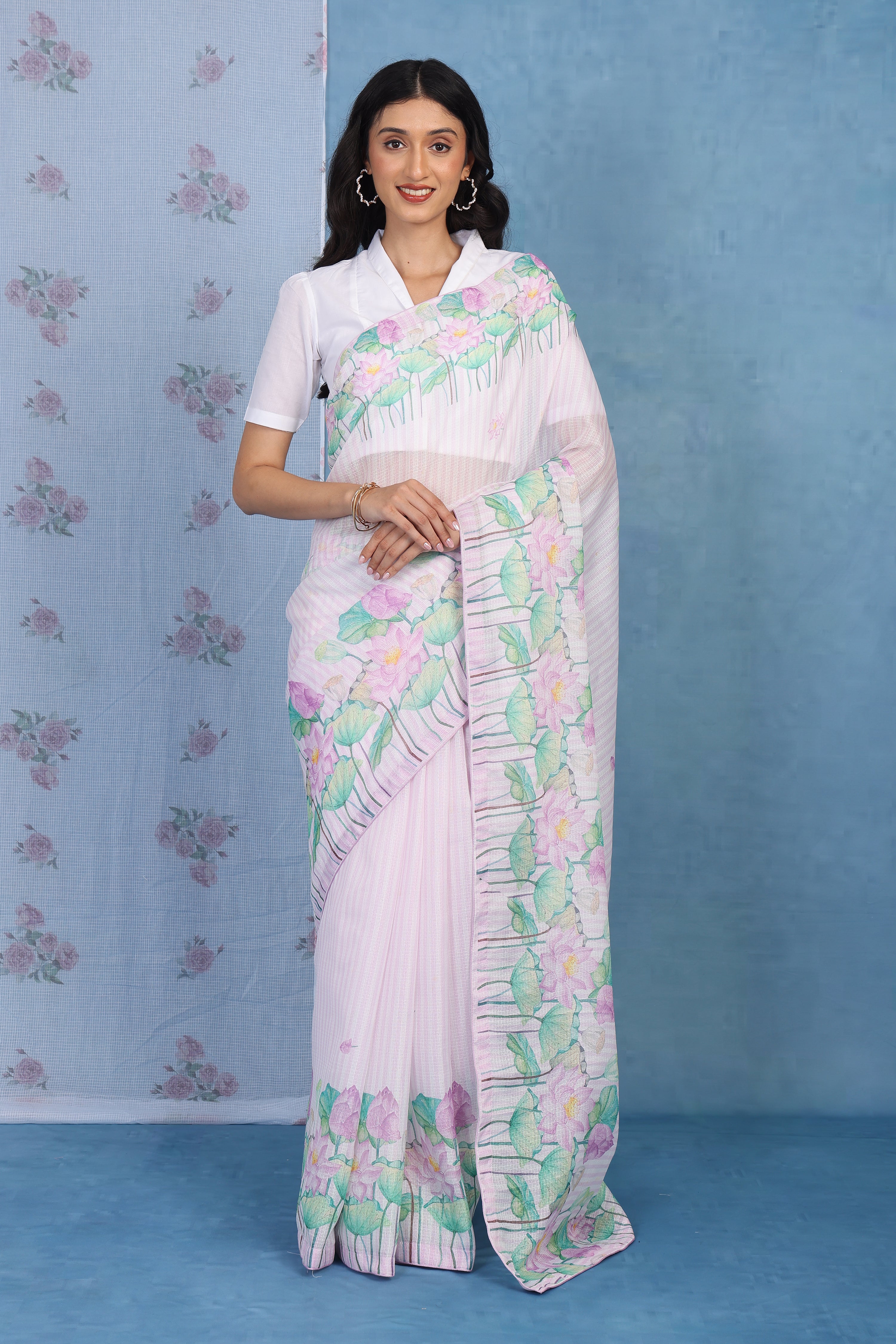 Petals Of Lotus Pale Mauve Kota Saree