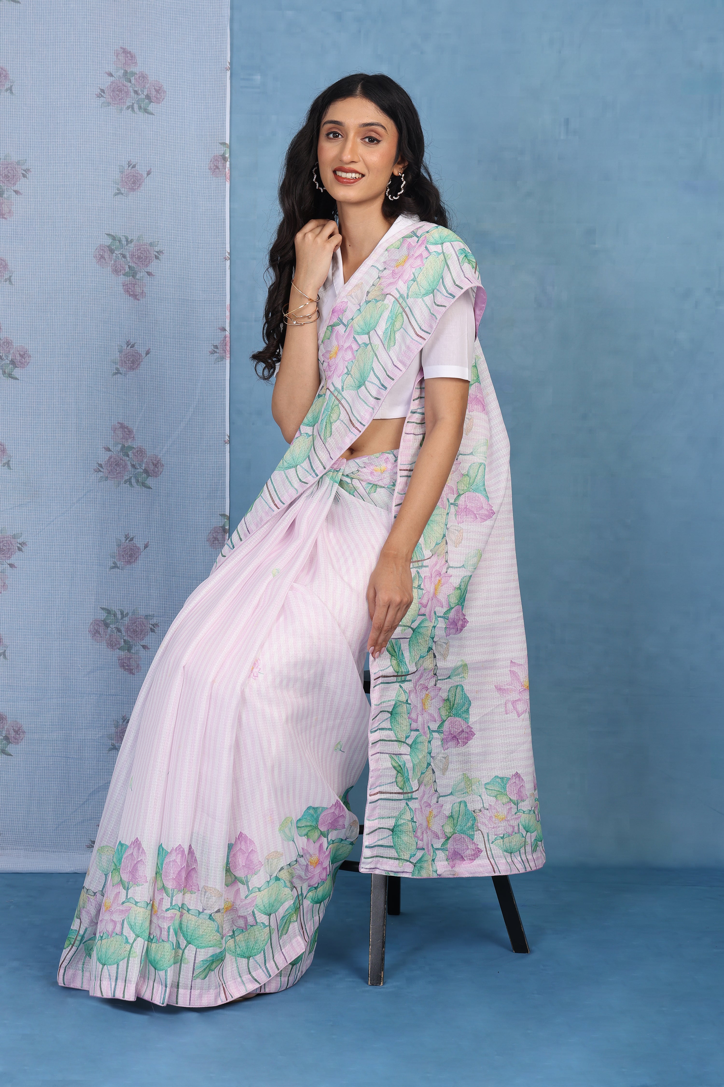 Petals Of Lotus Pale Mauve Kota Saree
