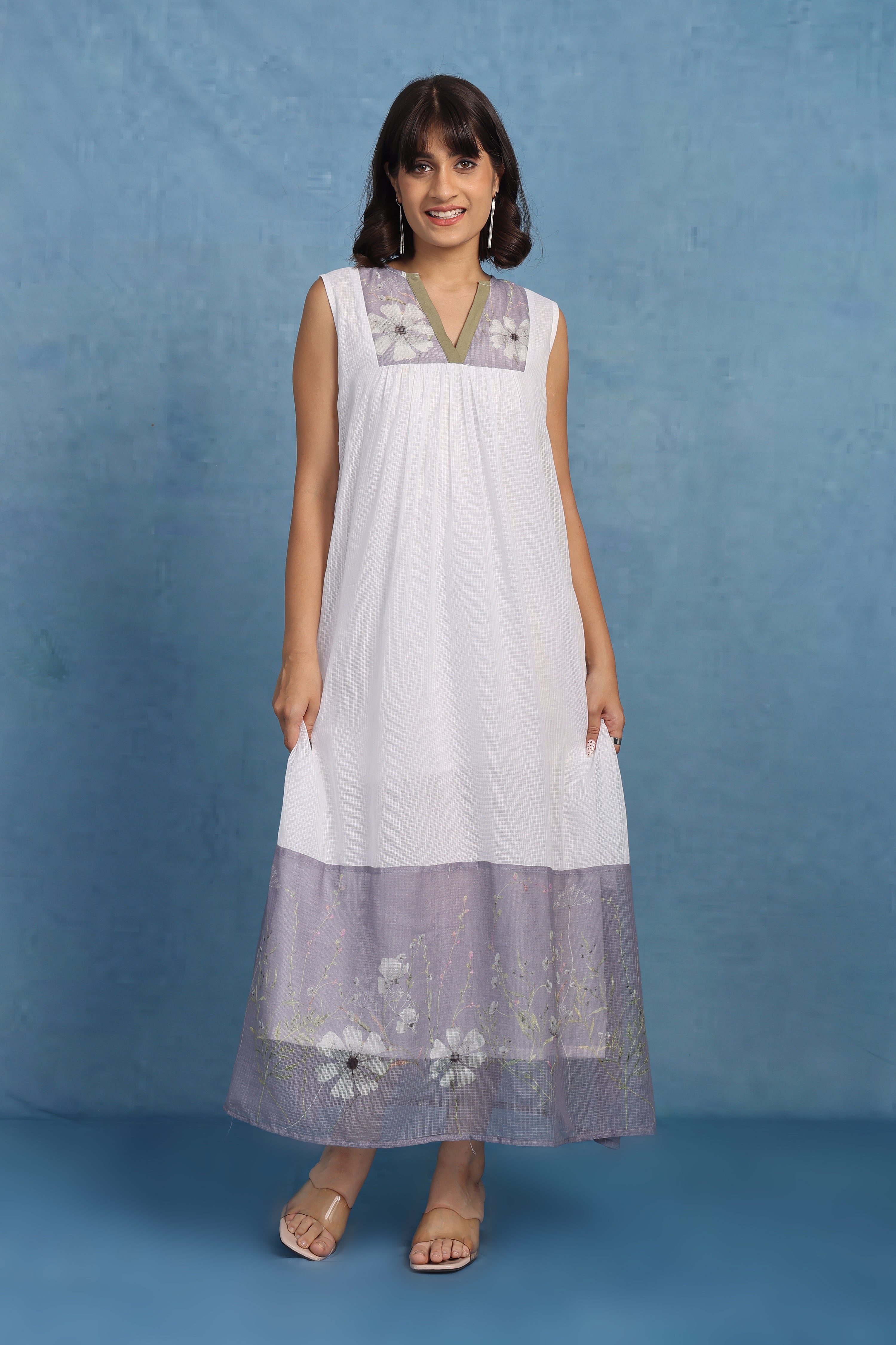 English Rose-silver Petal Aurora - Only Dress
