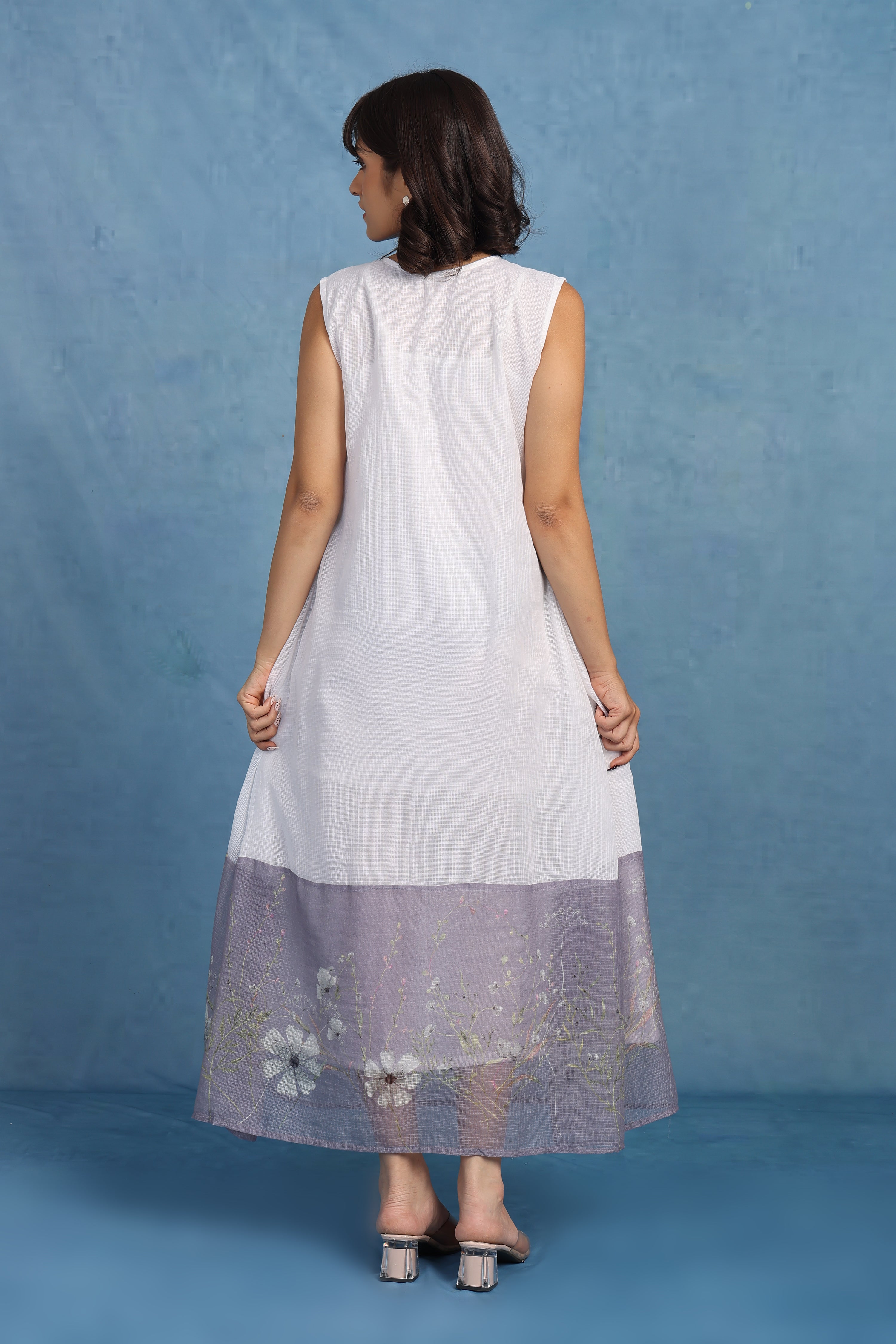 English Rose-silver Petal Aurora - Only Dress