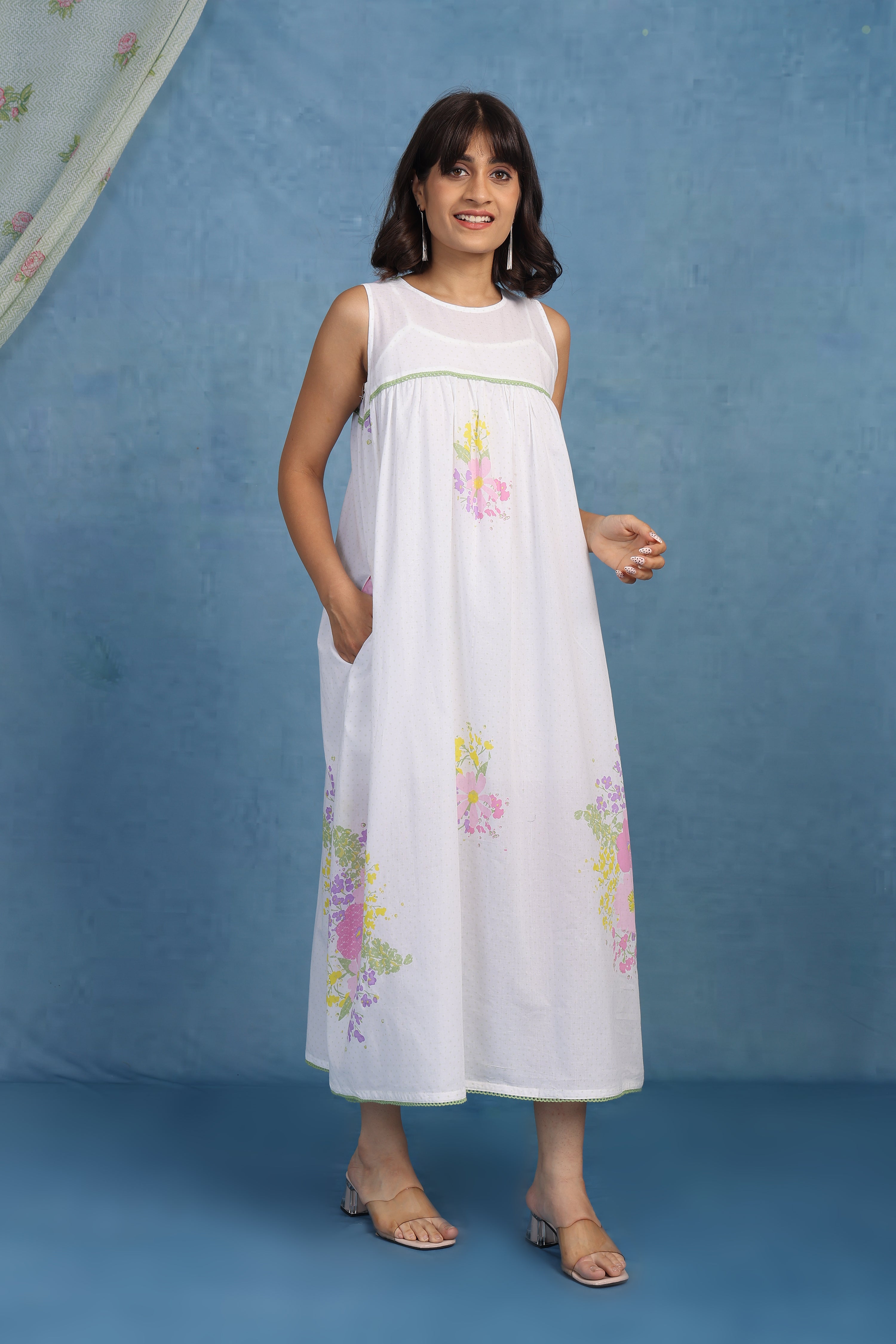 English Rose - Blooming Grace Cotton Dress - Only Dress