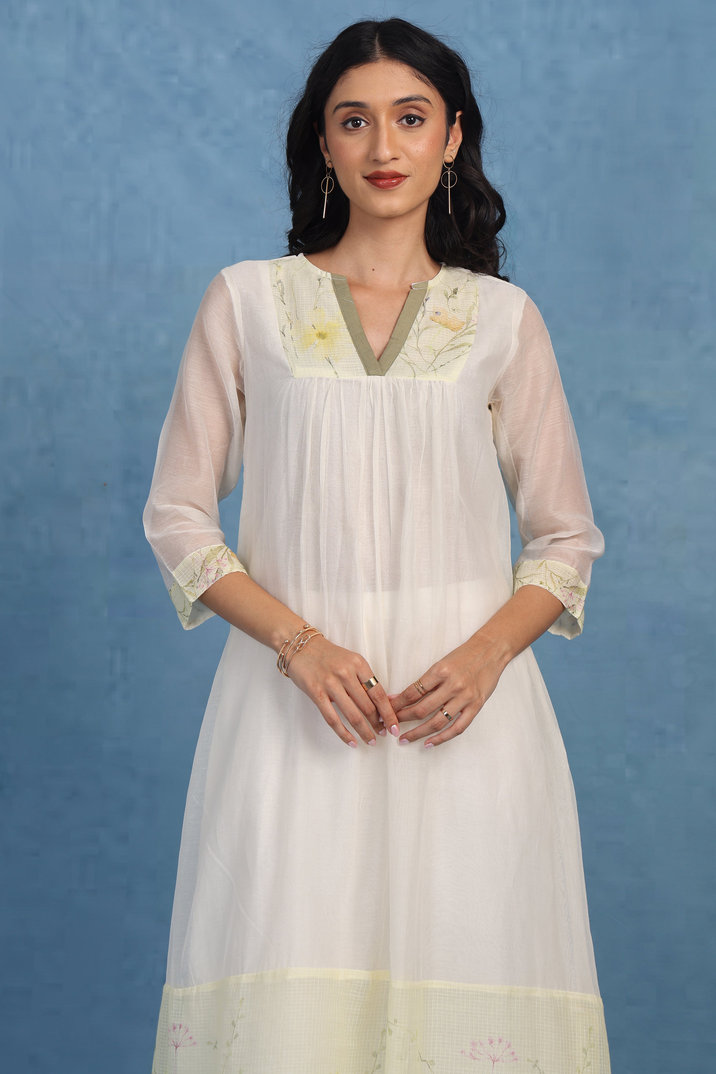 Sunlit Dahlia Kurta - Top And Bottom
