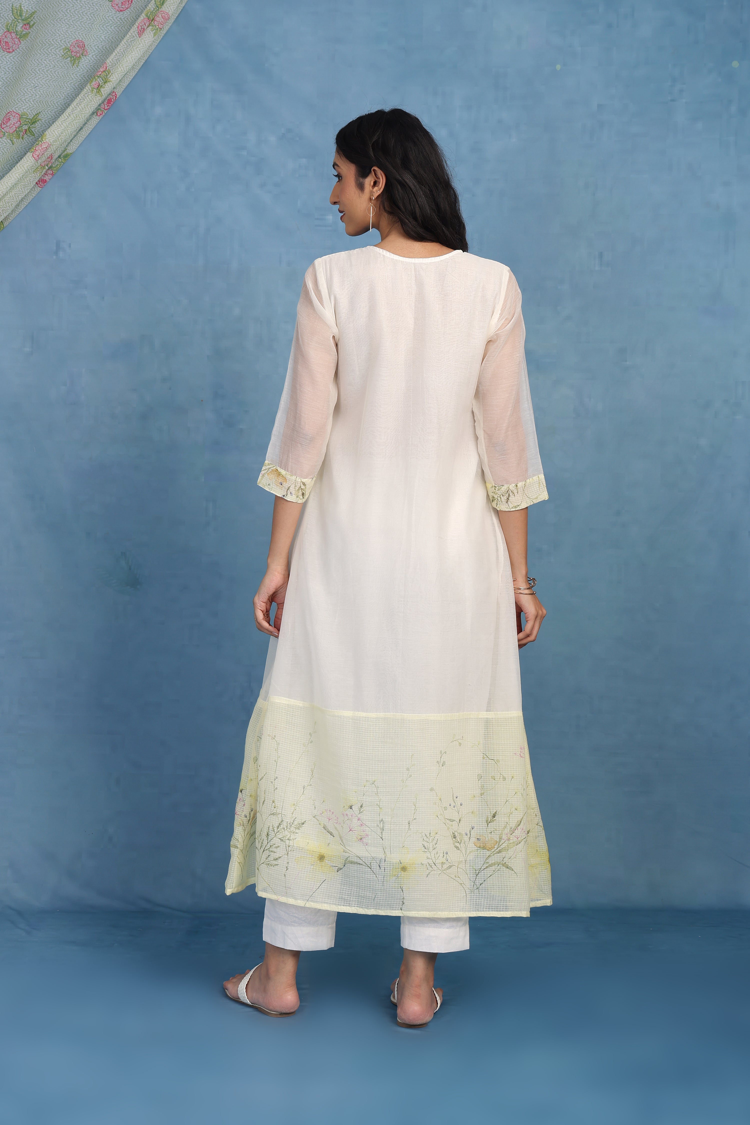 Sunlit Dahlia Kurta - Top And Bottom