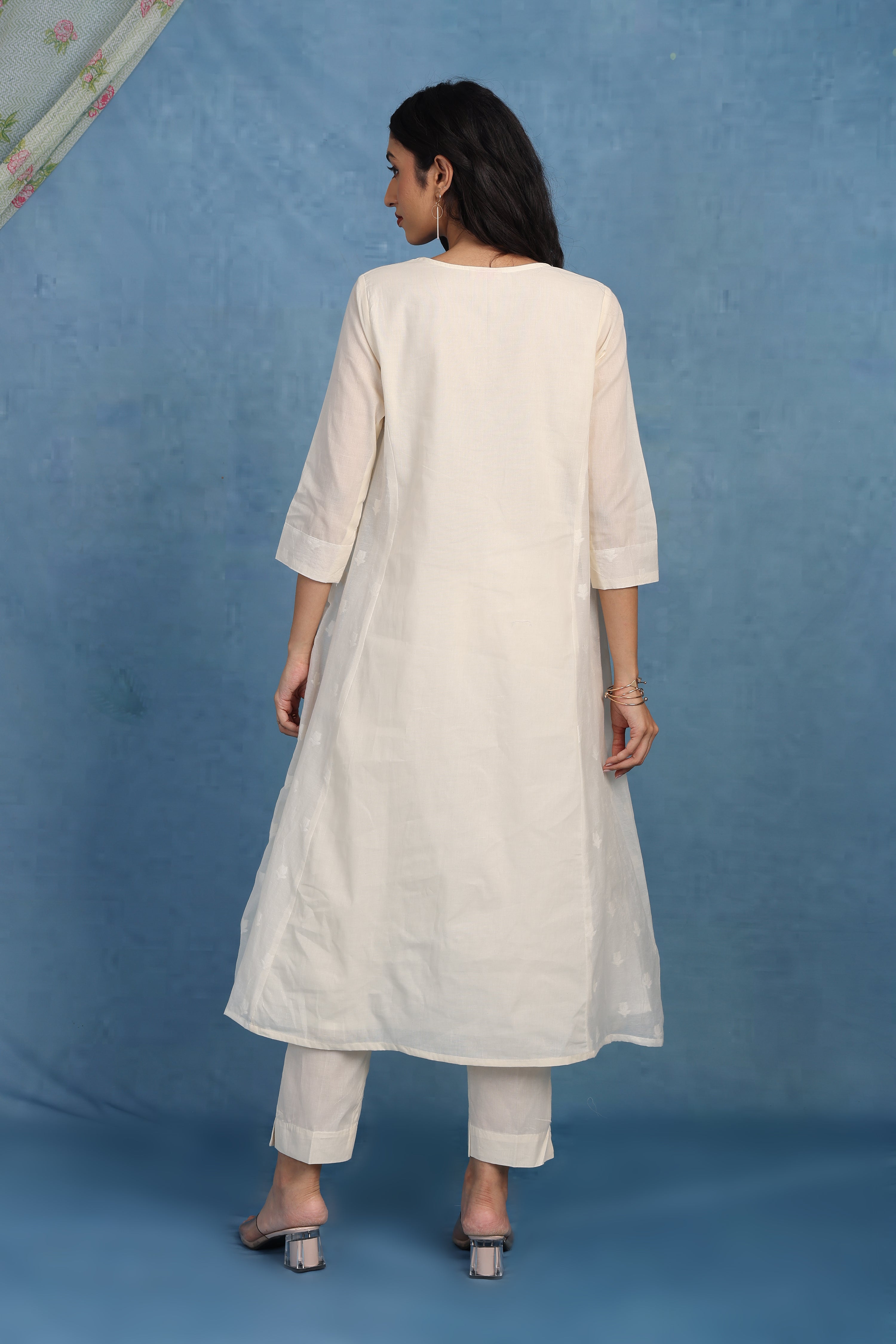 Smart Ivory Pleat Luxe Set - Top And Bottom