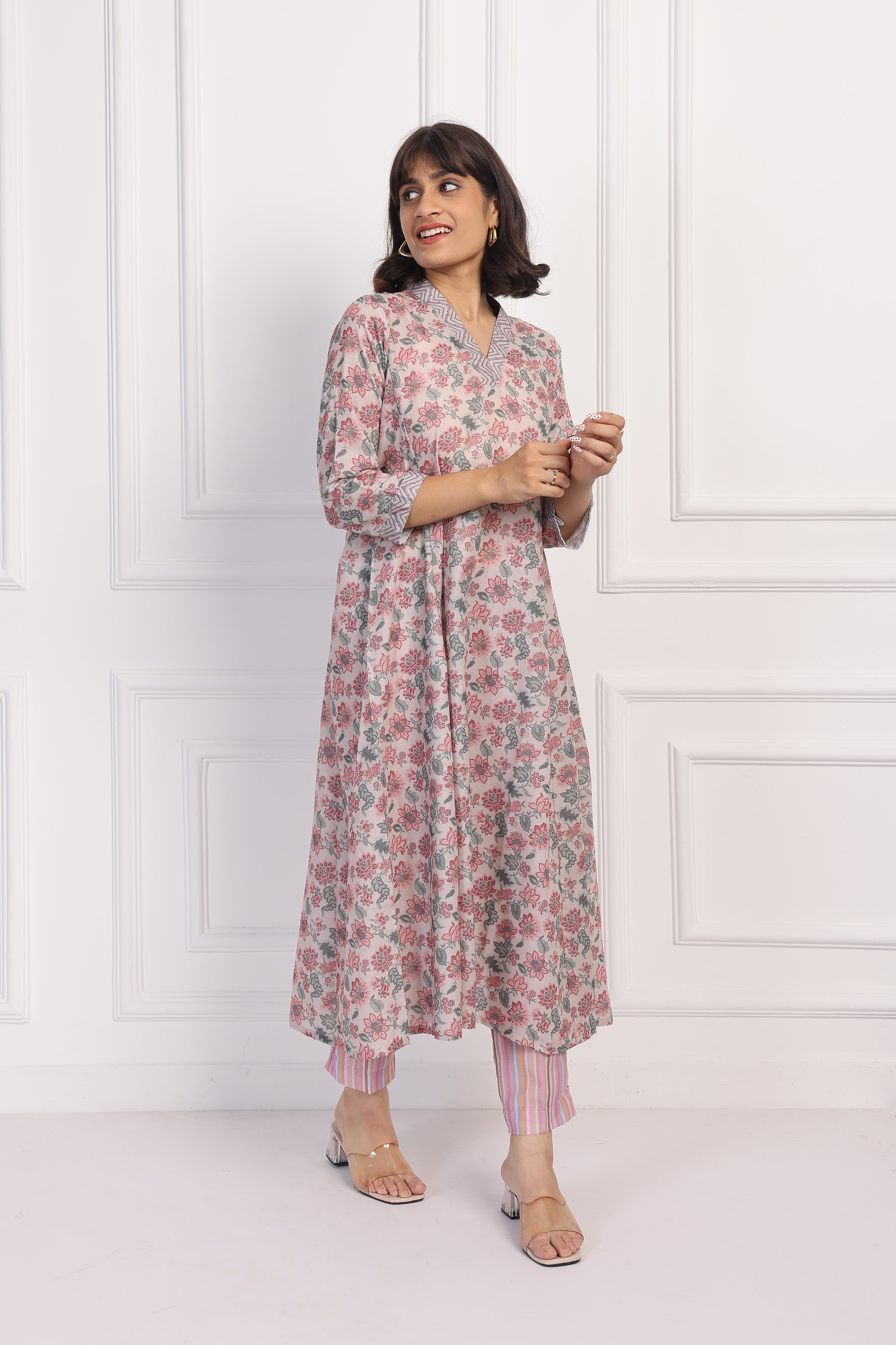 English Rose – Blush Chintz Co-ord Set - Top And Bottom