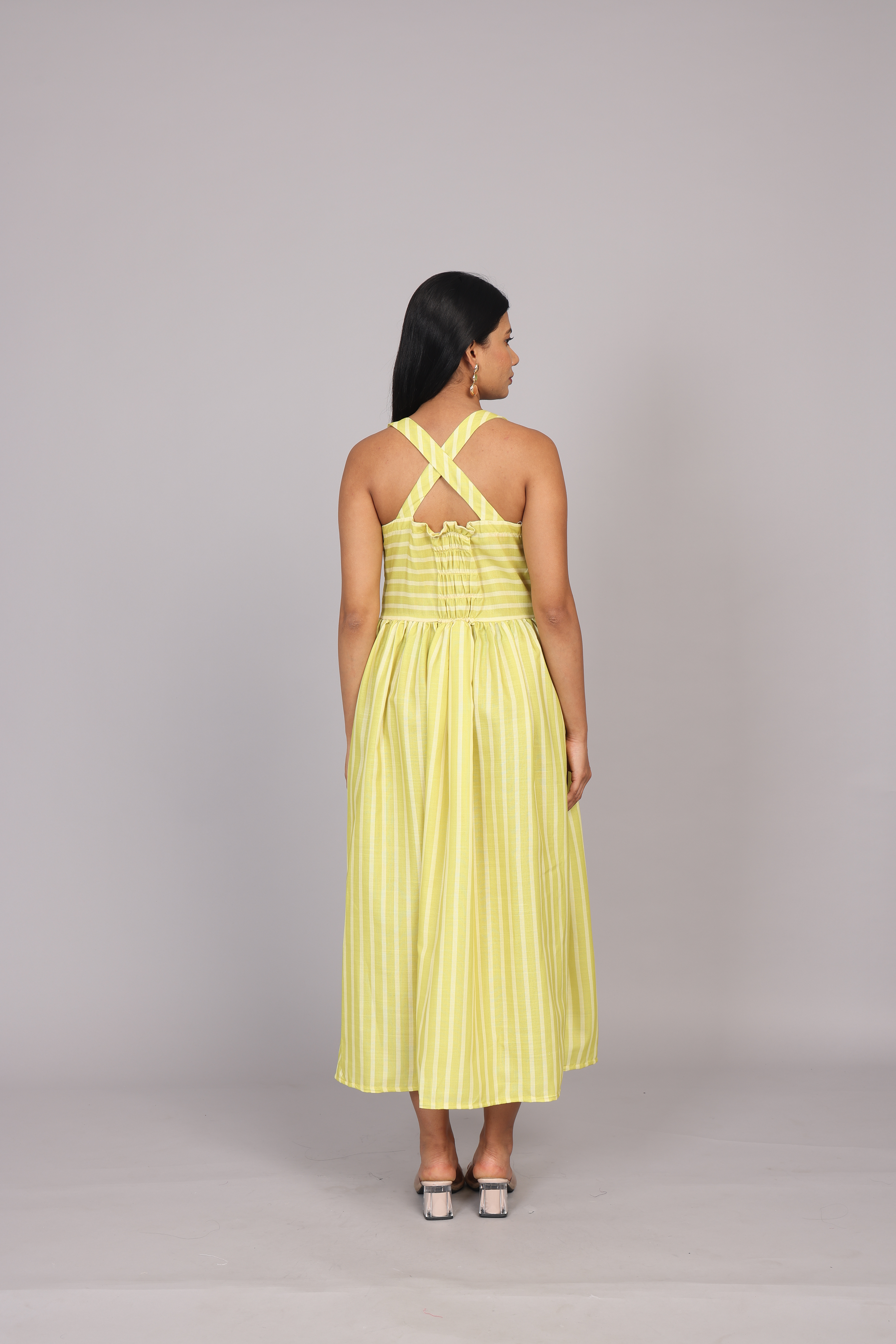 Wander Edit - Sunshine Lines Fitted Bodice Dress