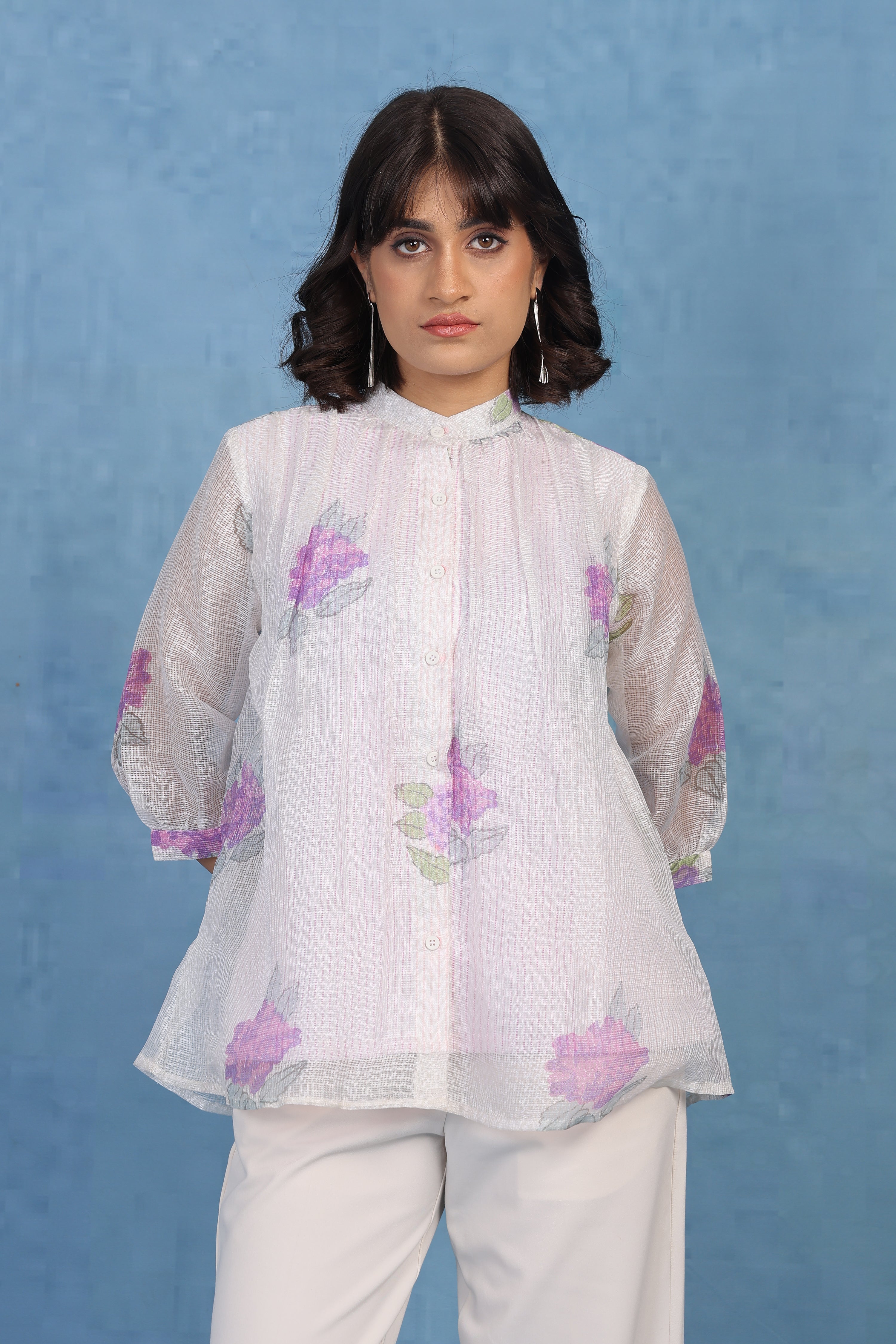 Mauve Hydrangea Whisper – Kota Short Top