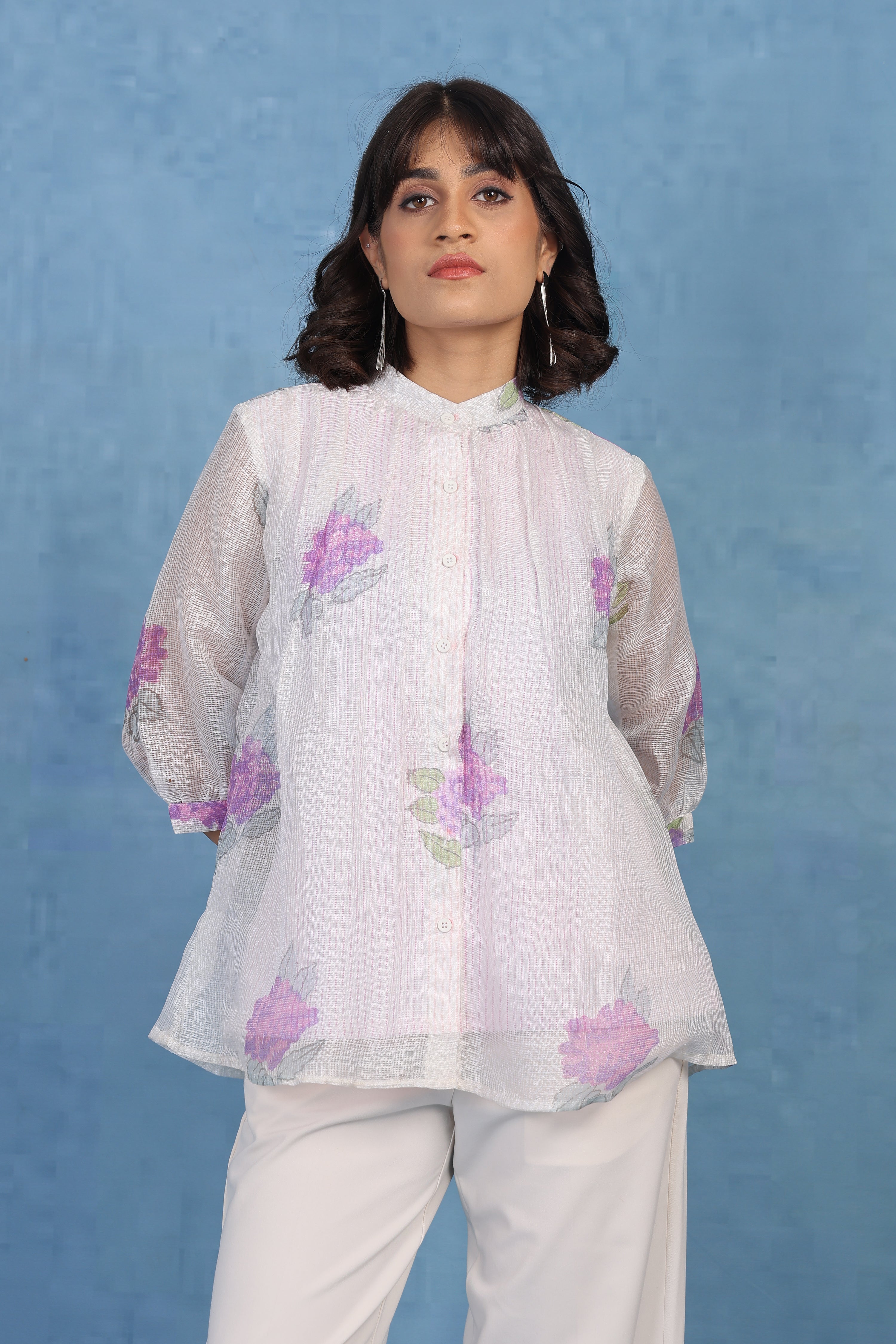 Mauve Hydrangea Whisper – Kota Short Top