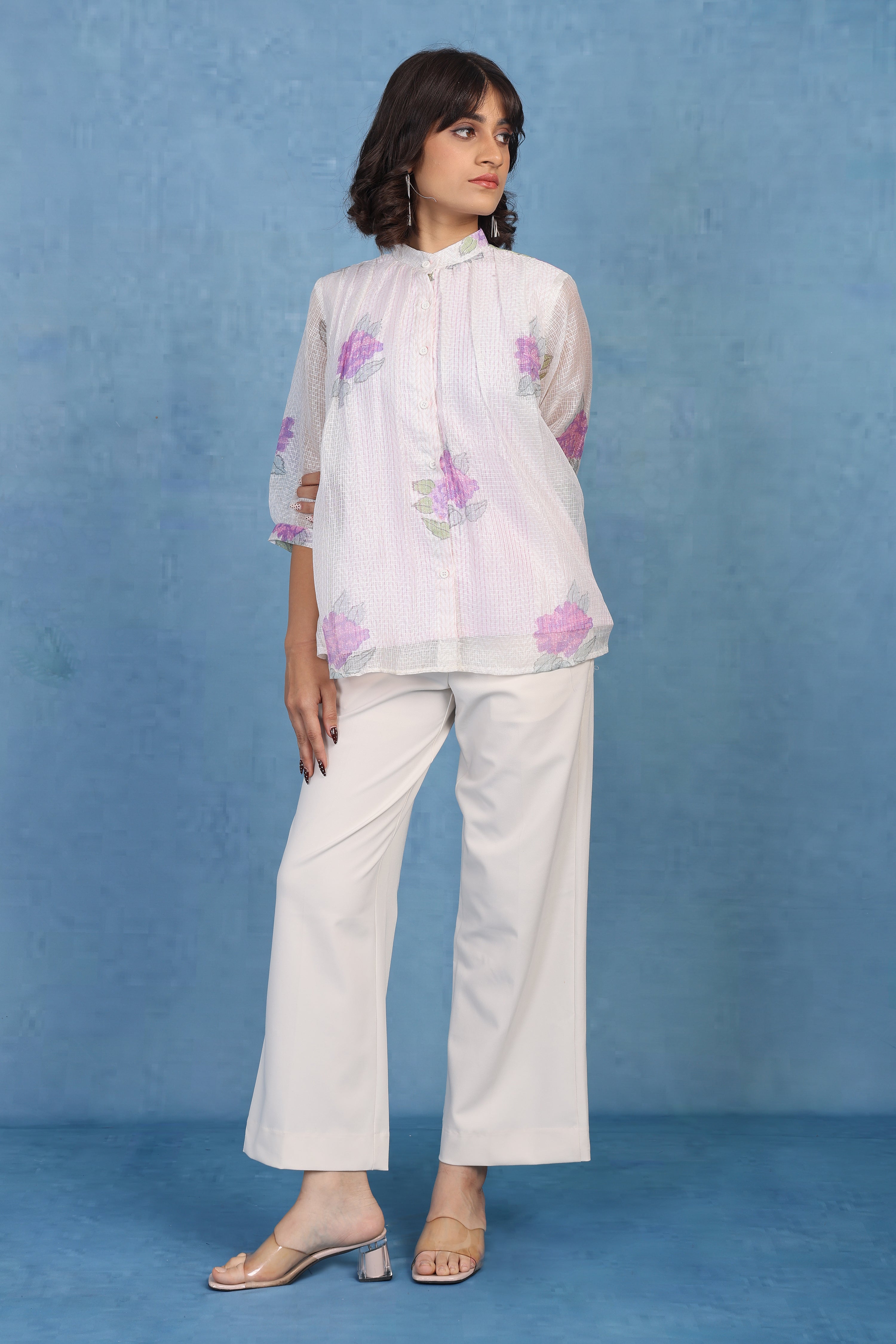 Mauve Hydrangea Whisper – Kota Short Top