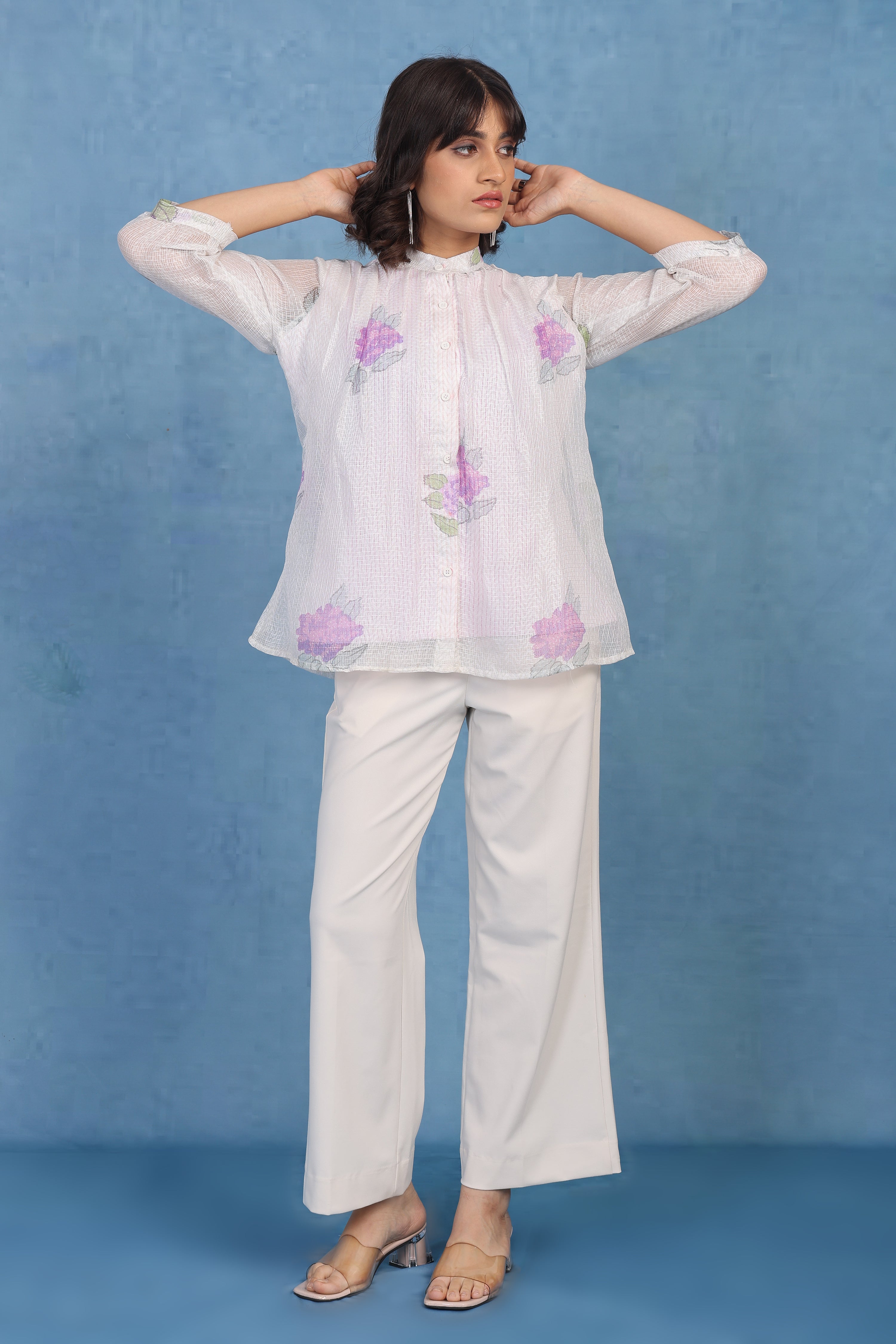 Mauve Hydrangea Whisper – Kota Short Top