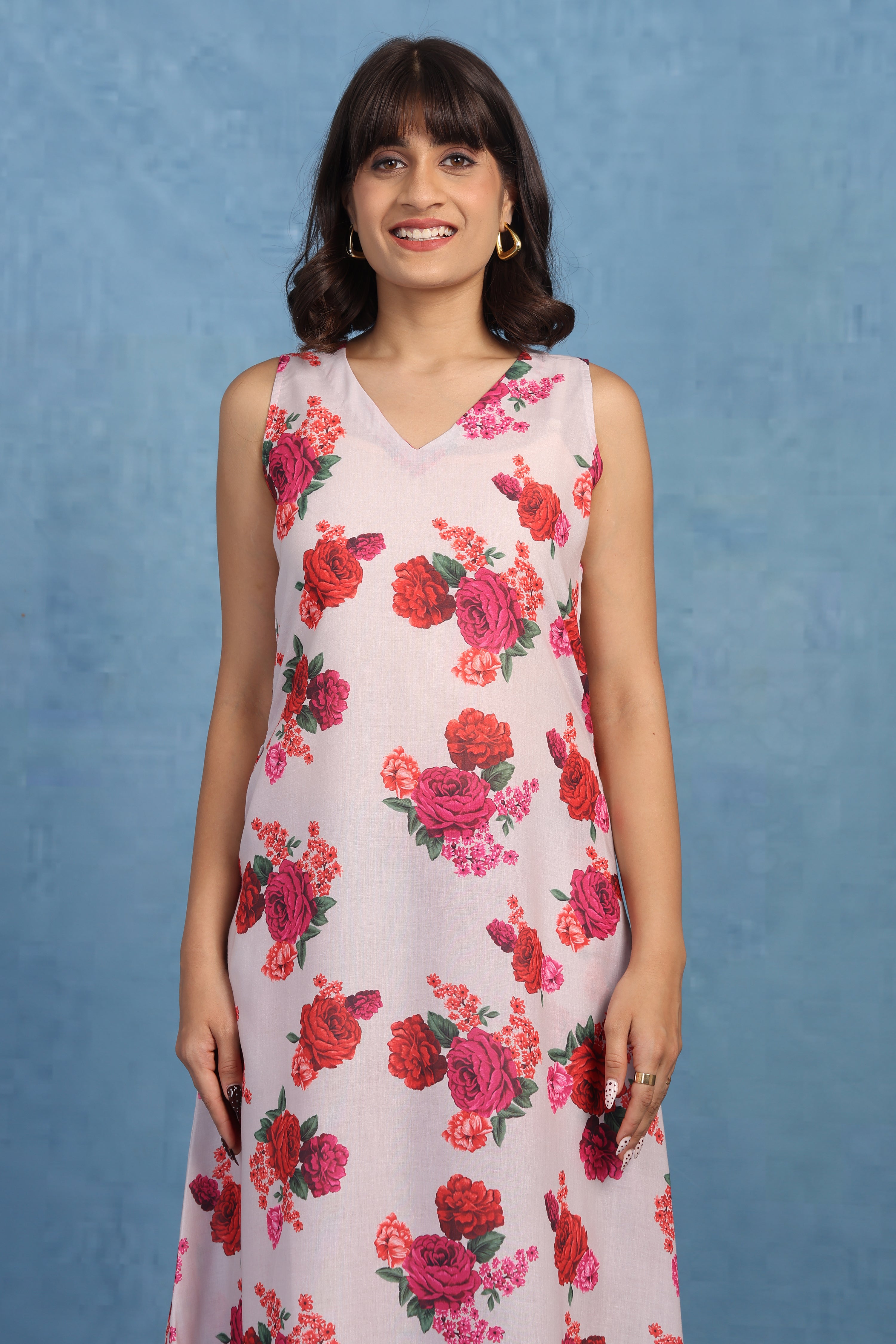 English Rose – Stormy Garden Co-ord Set - Top And Bottom