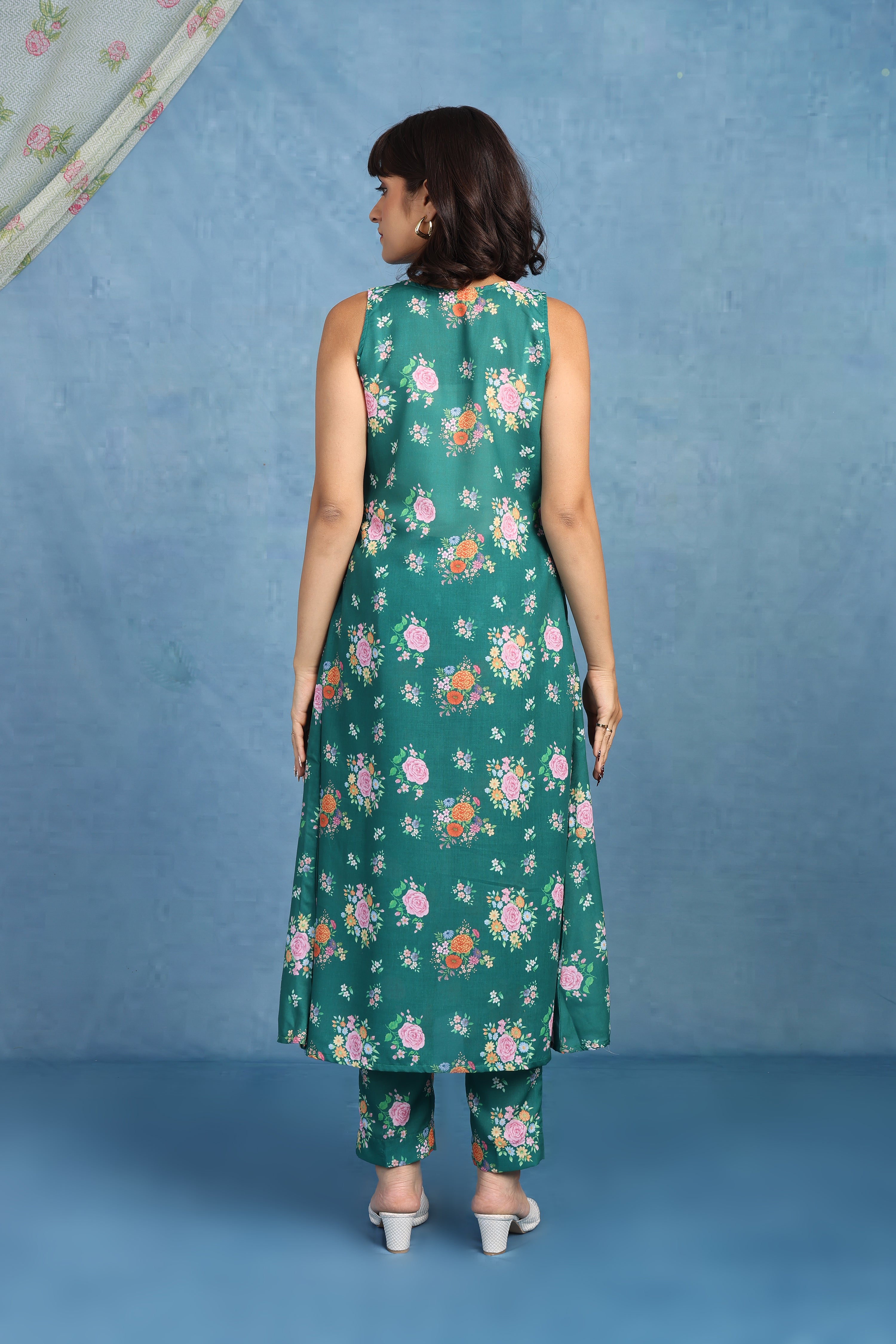 English Rose Garden – Willow Green Co-ord Set - Top And Bottom