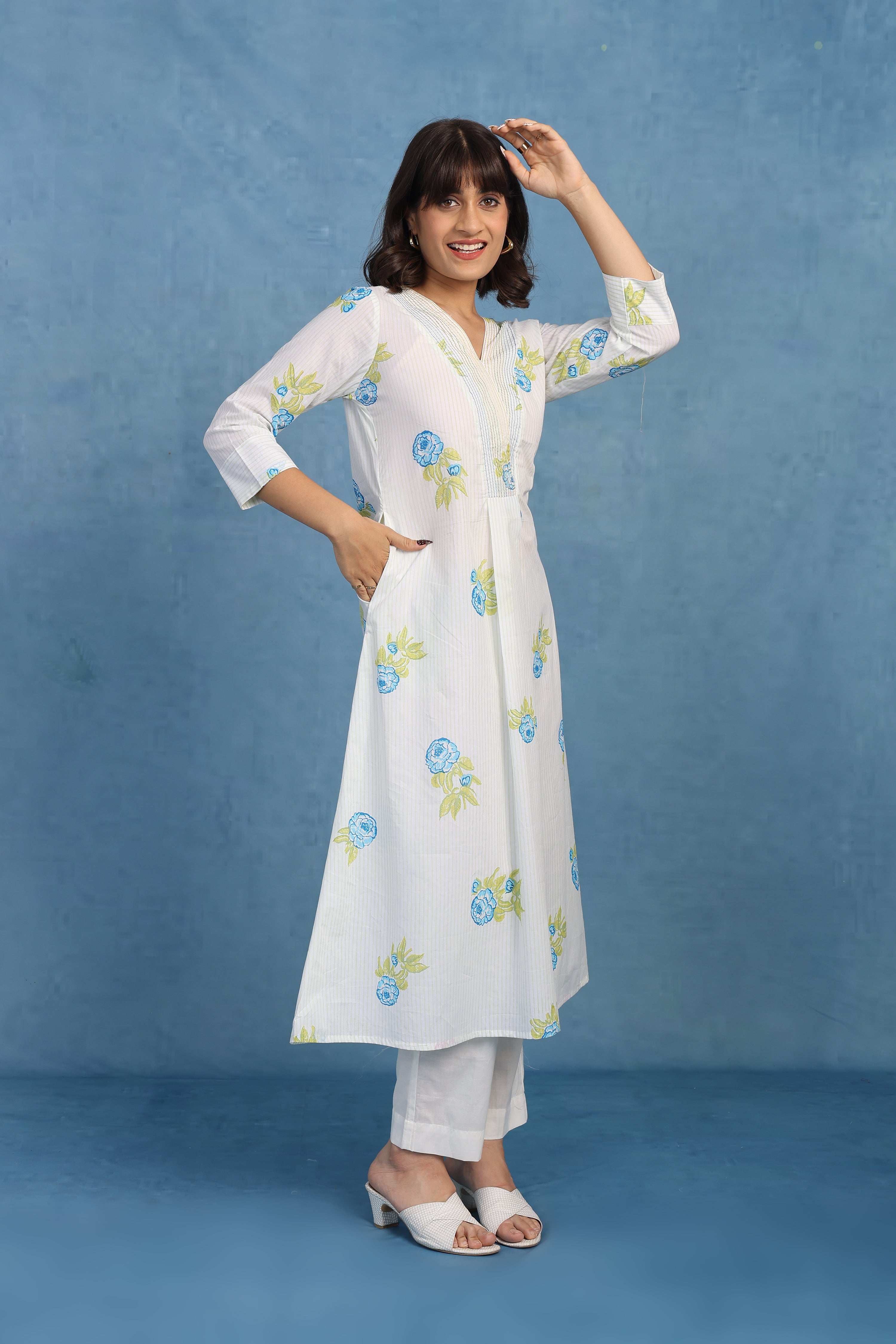 English Garden – Green Bloom Dupatta