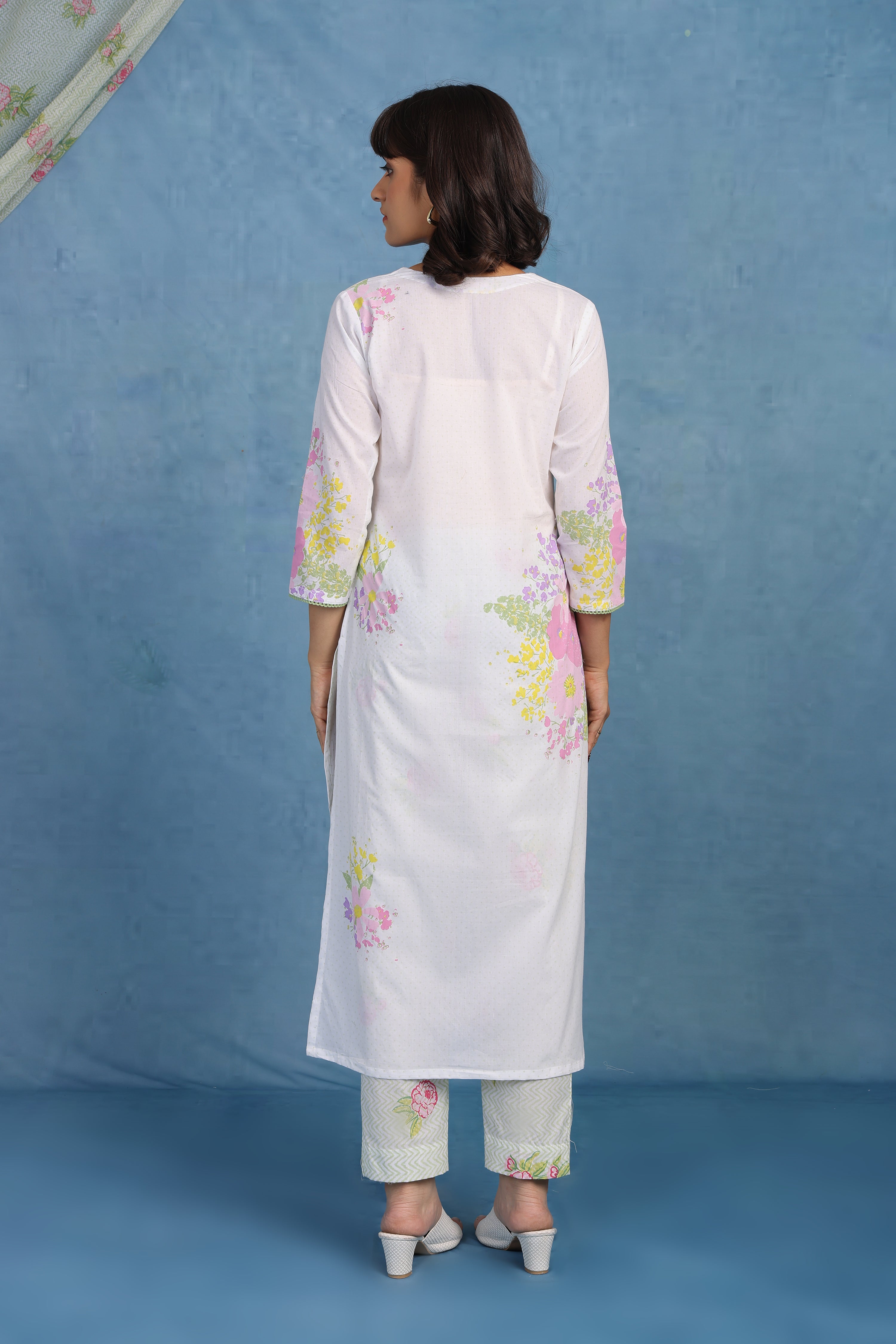 English Garden – Meadow Dots Kurta - Top And Bottom